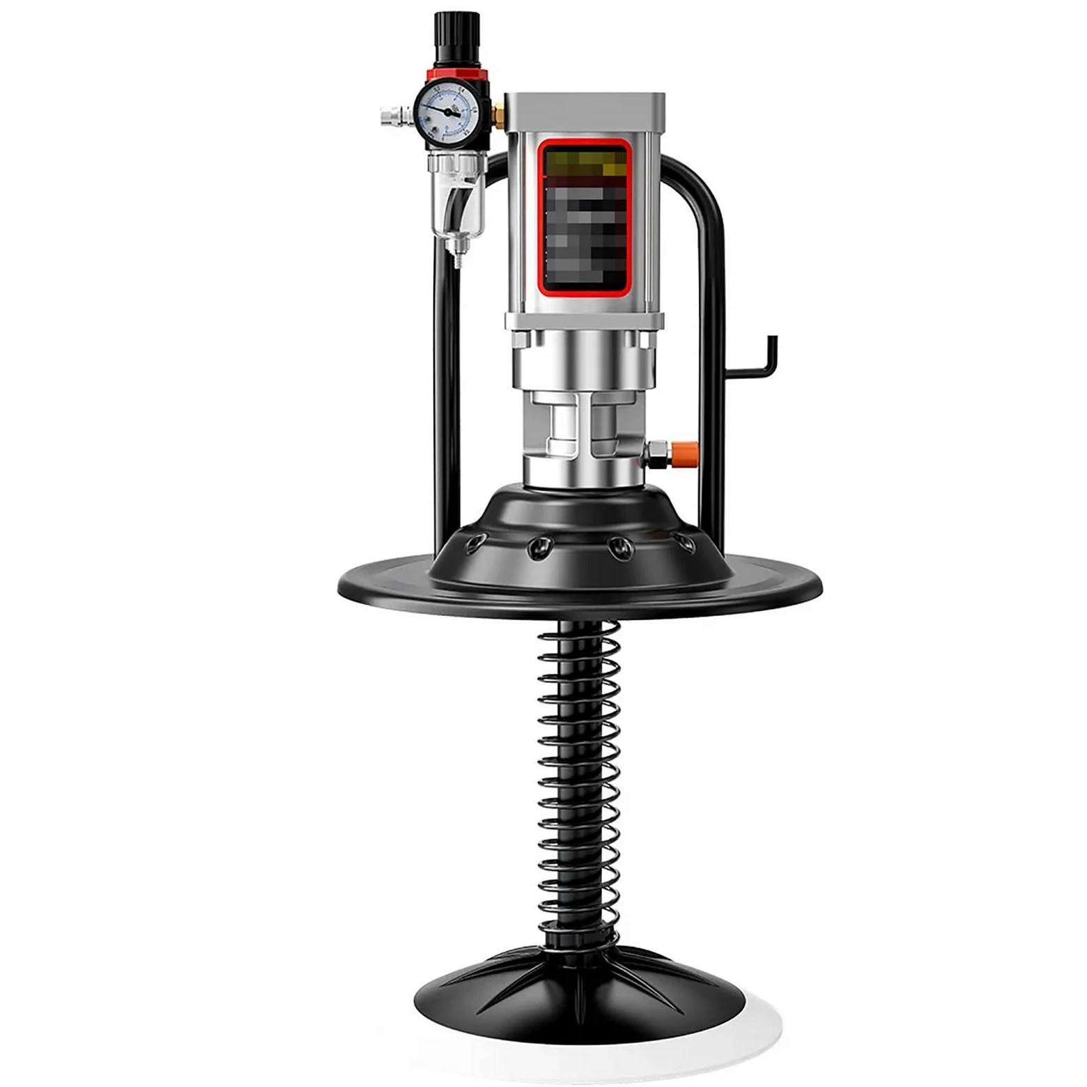 80:1 Bomba de Grasa Neumática para Cubeta | Placa de Apoyo de Goma, Presión de 45-55 MPa, Caudal de 1,01 L/min, Sin Cubeta