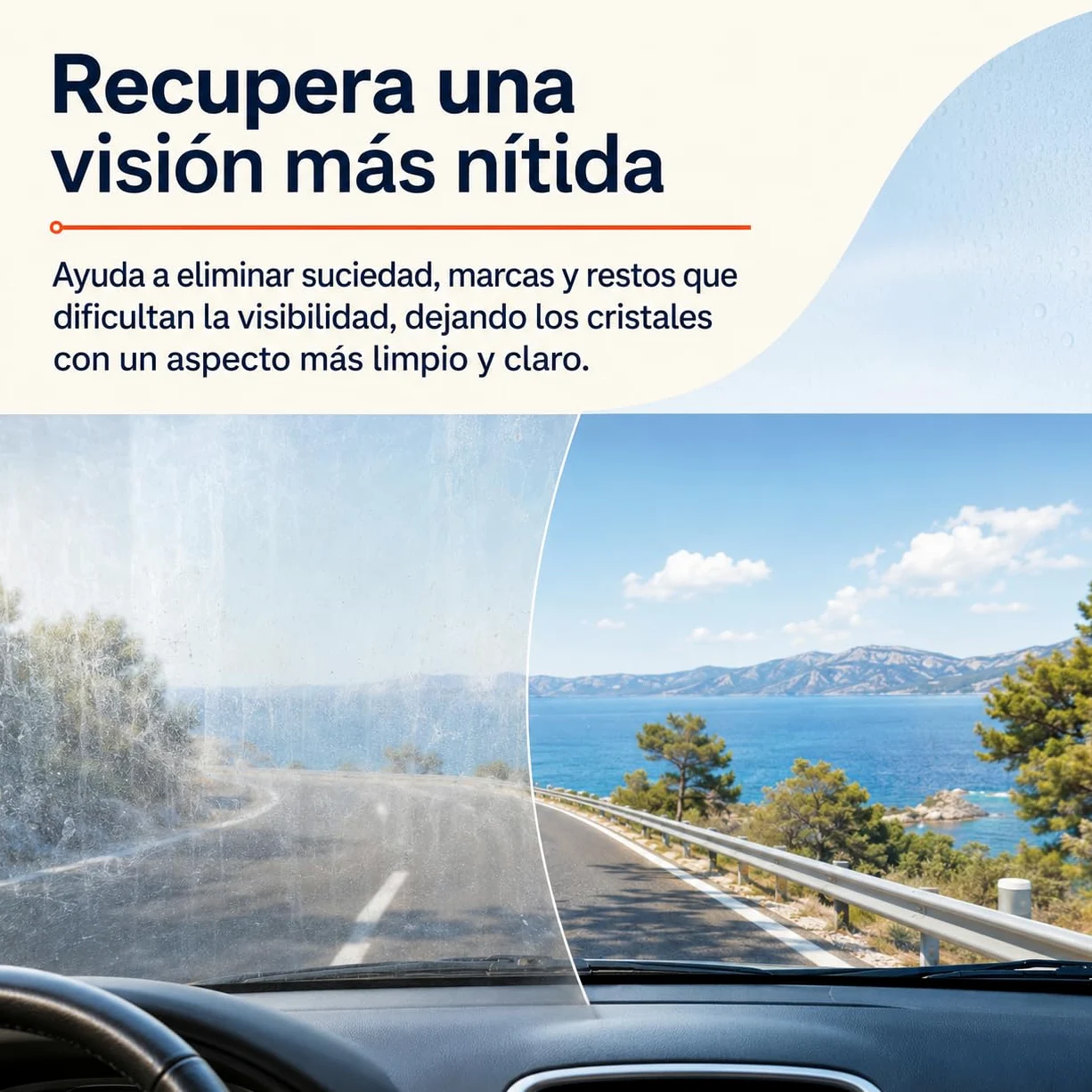Pulimento Cristales Coche, Antilluvia y Antivaho, con Esponja, Pack de 12