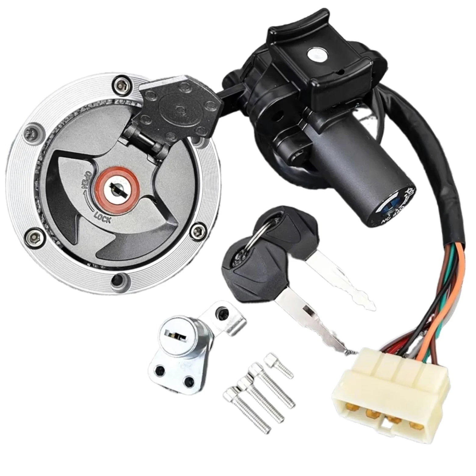 Compatible Con BR250 Para Z250SL ABS 2014-2016 BX250 Para NINJA Para 250SL 2015-2016 Tapa Depósito Interruptor Encendido La Llave Cerradura Asiento