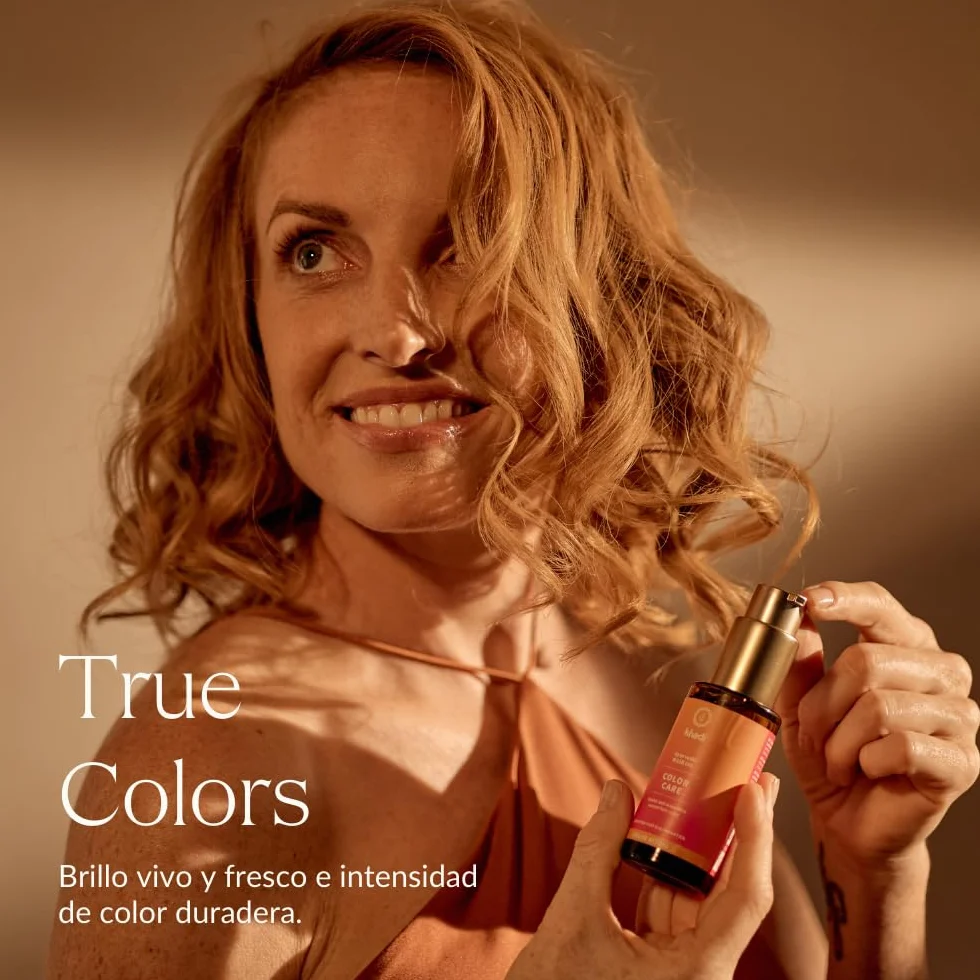 Khadi Aceite Capilar Color Care 50 ml - Tratamiento para Fijar Color Vegetal, Brillo y Protección UV