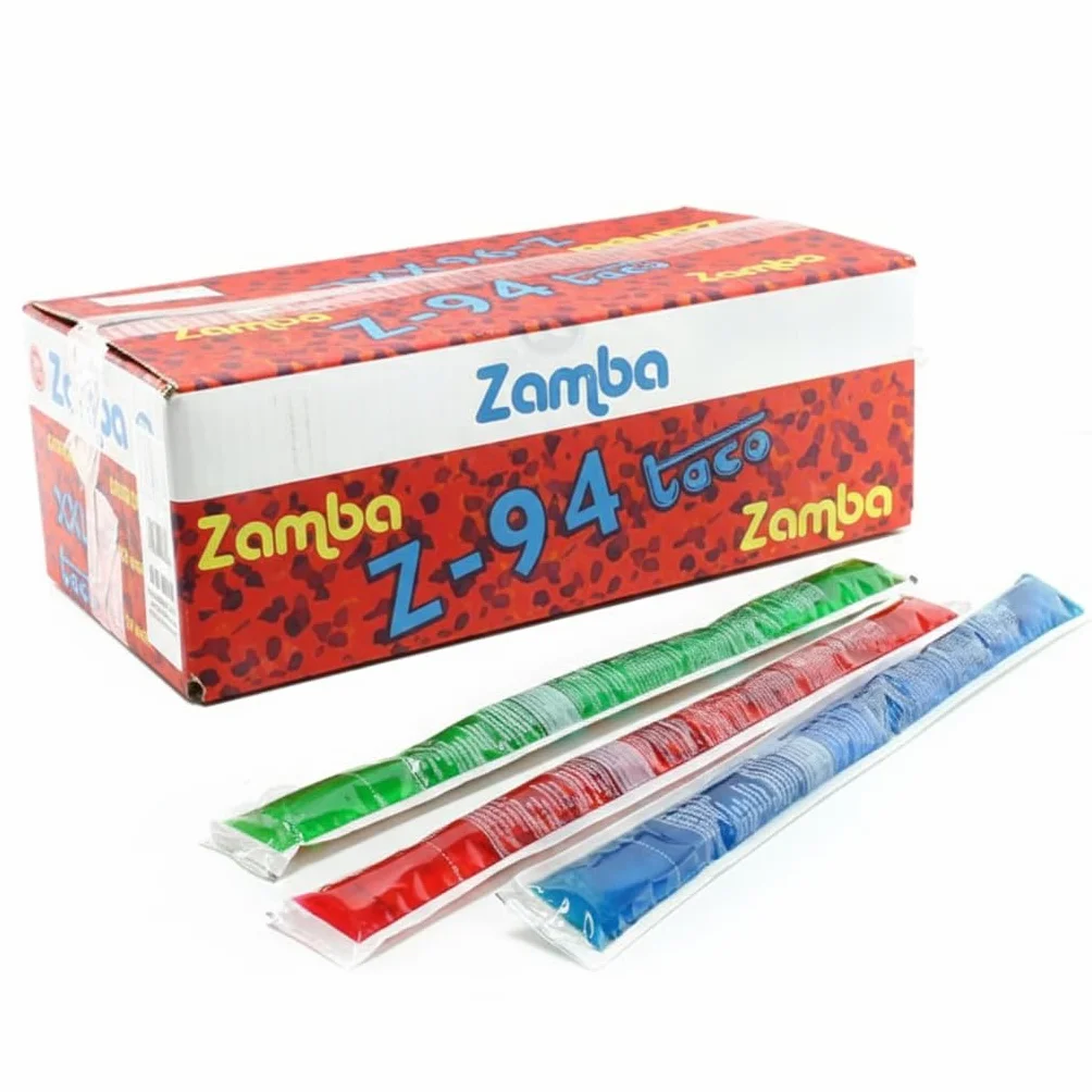 Polos Refrescantes Zamba XXL Z-94 Surtidos Caja 60 Polos Gran Tamaño Helados Variados Sabores Frutales