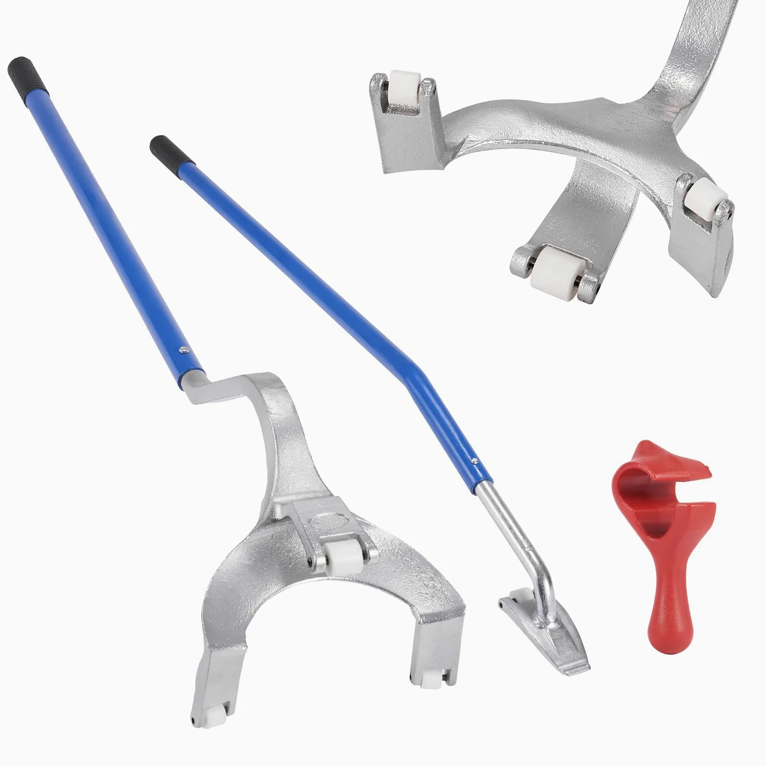 VEVOR Herramienta de Desmontaje de Neumáticos 571-622 mm Barra de Acero 3 Herramientas para Cambiar Neumáticos Taloneras para Camiones Coches Azul