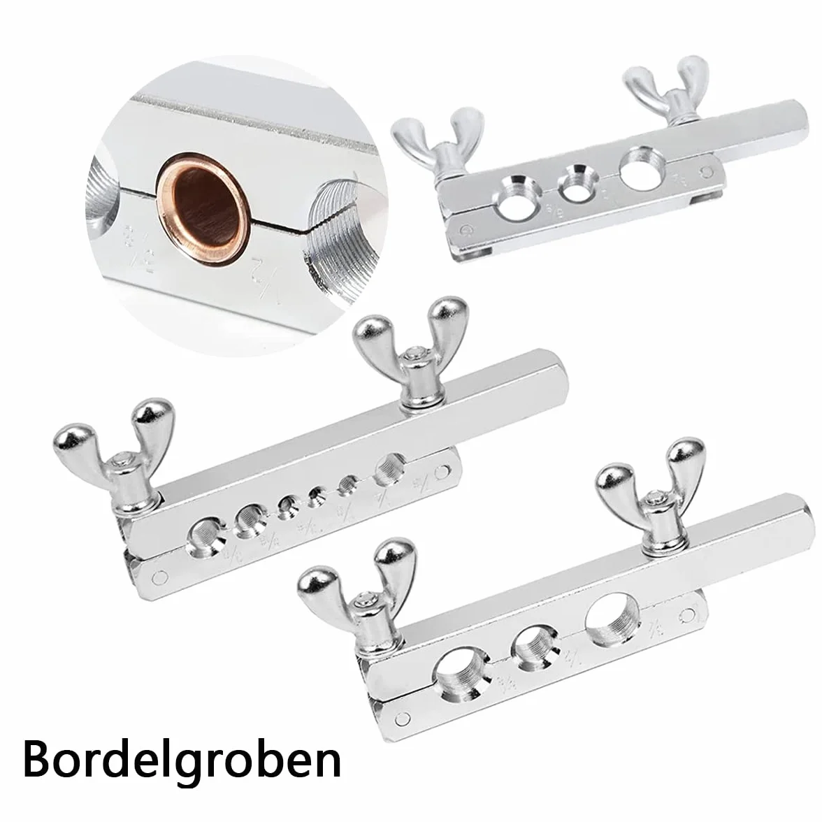 10PCS Herramienta Abocardar Tubos Freno, Set Cortador Tubos Herramienta Abocardar Tubos Aire Acondicionado Cortador Tubos Llave Carraca Tubos Cobre Plástico Aluminio Equipo Herramientas para Coche