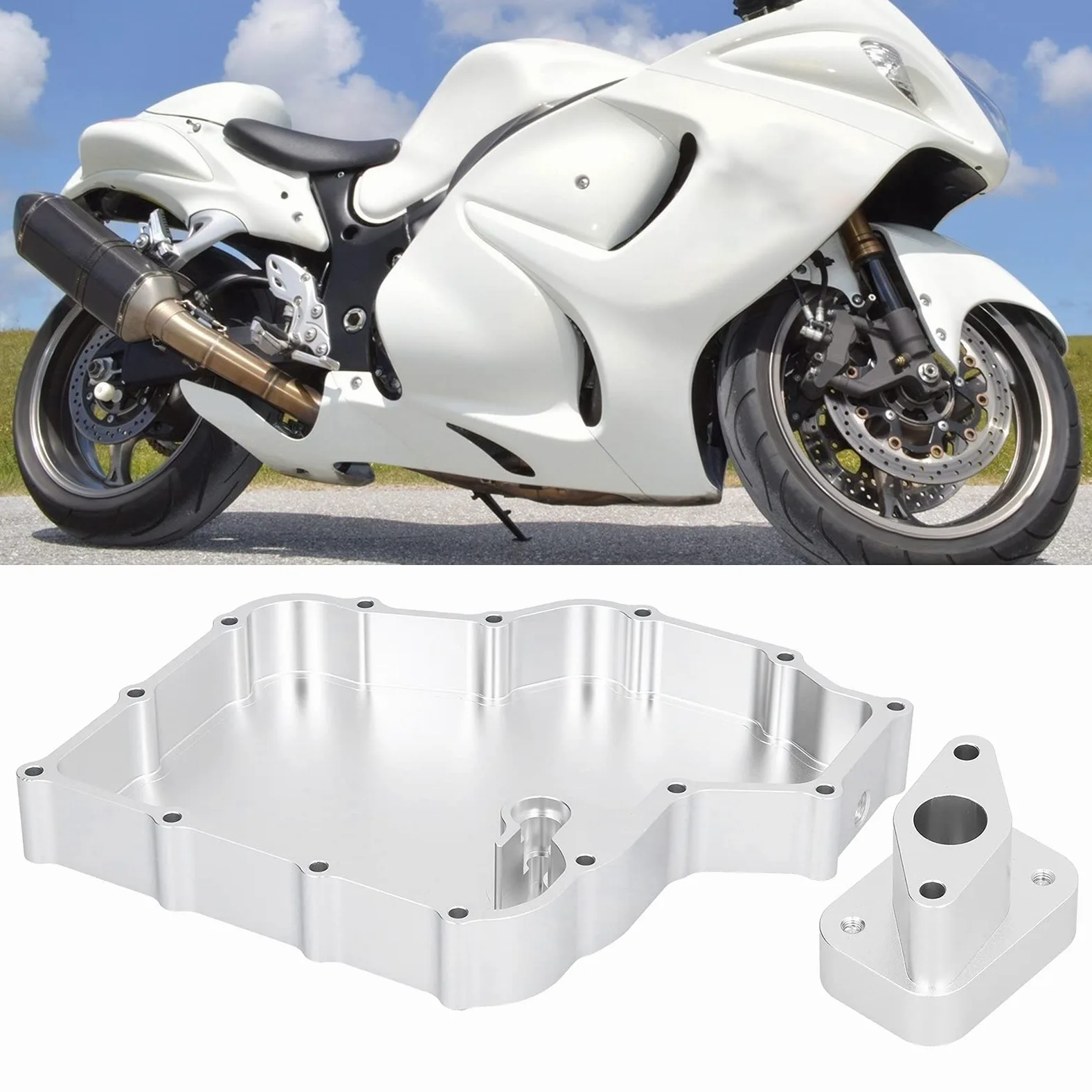 KIMISS Cárter de Aceite de Aluminio CNC para GSX1300R 1999-2011 - Tapón y Junta de Drenaje de Aceite - Automotriz/Repuestos/Motores y Piezas de Motor/Piezas de Motor/Tapones de Drenaje de