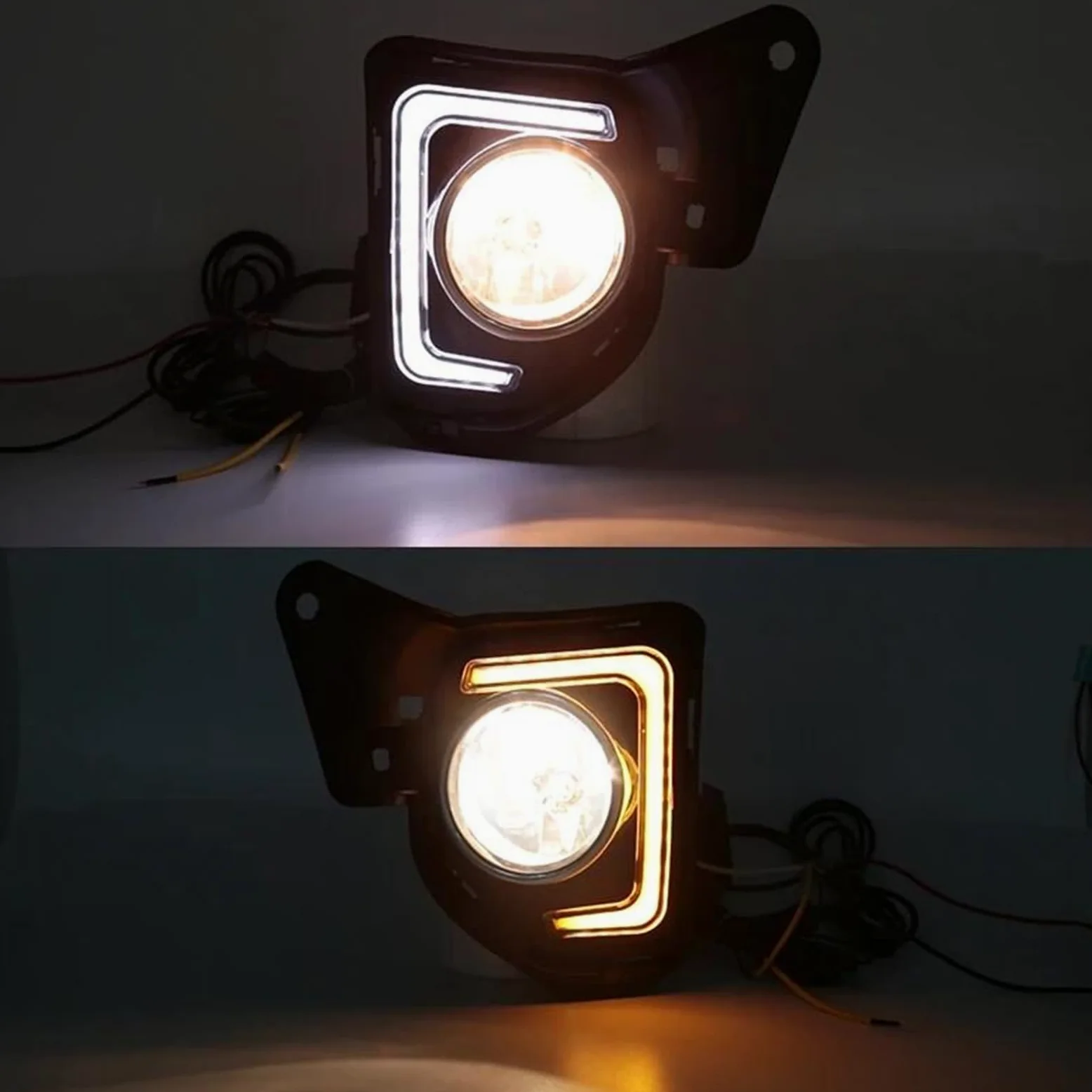 Luz Antiniebla Luces Diurnas LED DRL Conjunto De Faros Antiniebla Para Toyota Para Hiace Commuter 2014-2016 Luces Diurnas Cables Interruptores(DRL)