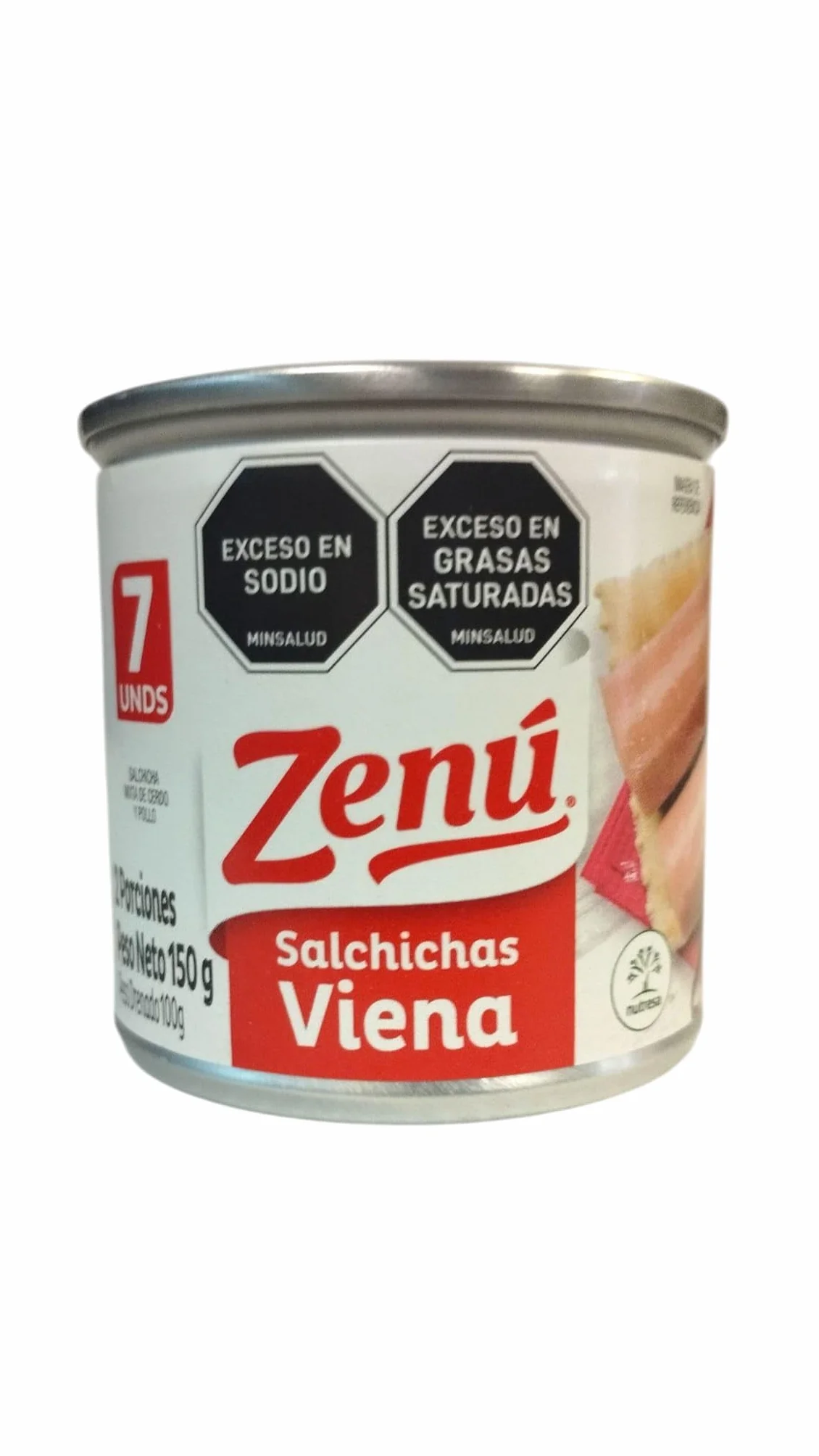 SALCHICHAS VIENA ZENU SALCHICHA MIXTA DE CERDO Y POLLO 150 GRAMOS