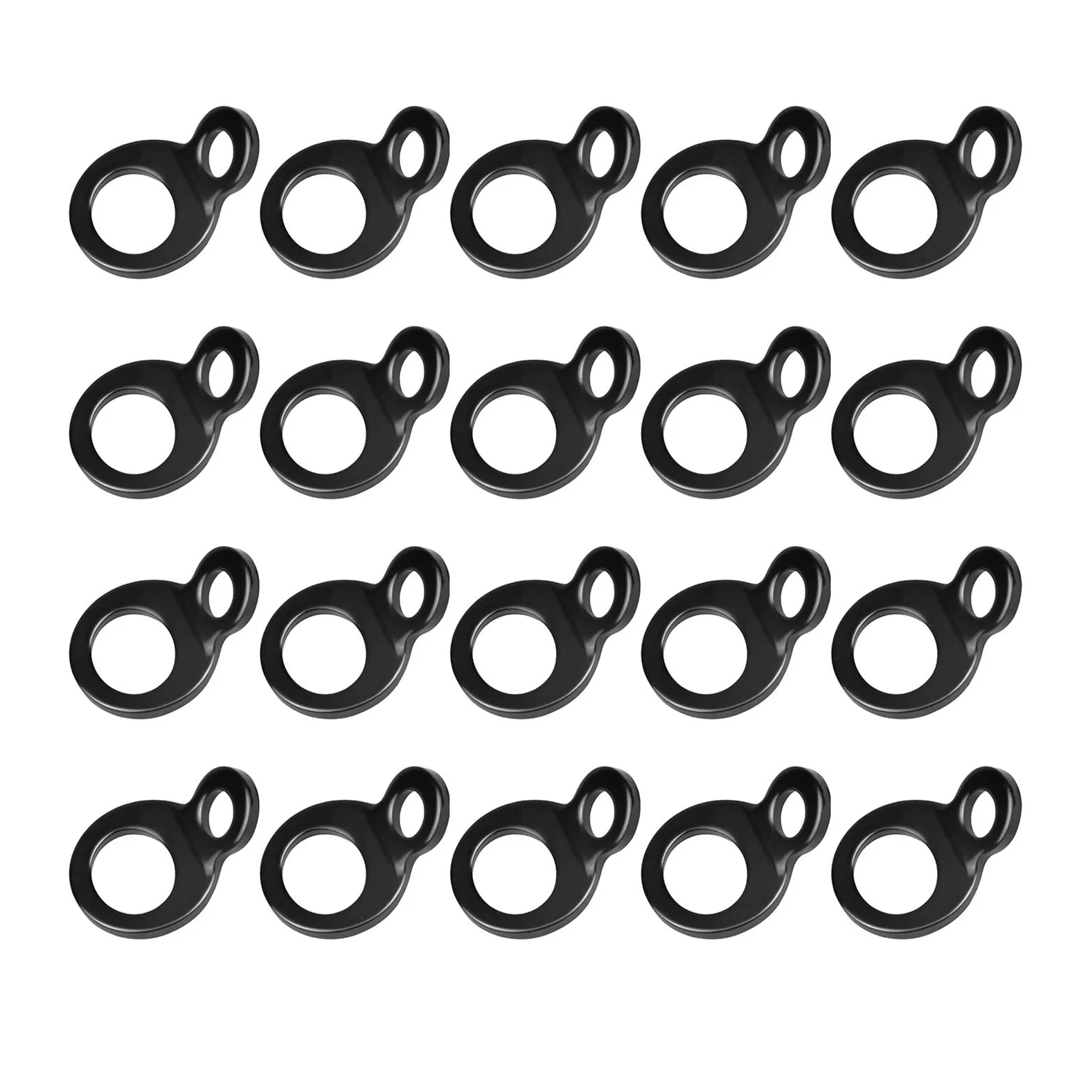 4/8/10 anclajes de amarre de acero inoxidable, anillos de amarre resistentes de 400 kg para camión, remolque, taller, control de carga, color negro (paquete de 20)