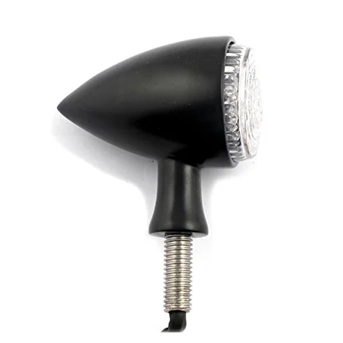 Intermitentes de moto traseros homologados Bullet LED Colorado 3 en 1 Combo, luces de posición negras. Faros para Café Racer Scrambler Bobber Custom Chopper Harley Davidson Sportster Dyna 883 1200 XL Iron Nightster Forty Eight Seventy Two Super Low Glide