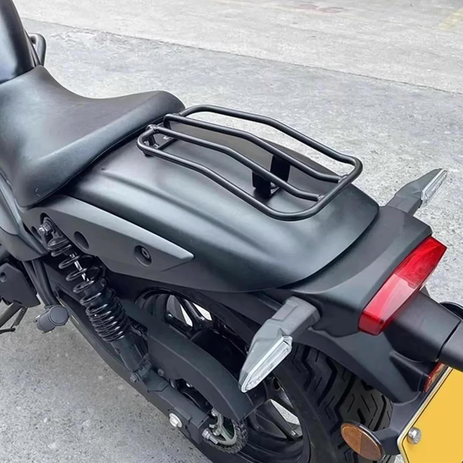 Estante Bolsas Soporte Portaequipajes Asiento Individual para Eliminator 500 500SE 2024-25 | Portaequipajes trasero instalación sencilla para mayor capacidad transporte equipaje.