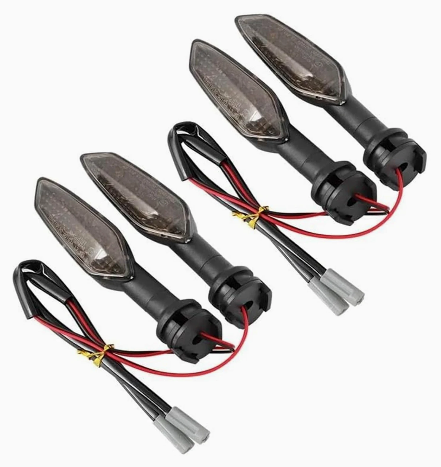 para Yamaha YZF R6 R1 R3 R7 R9 R15 MT07 MT09 para Tenere 700 para Tracer 900 FZ 16 1 Luz Indicadora De Señal Giro LED Funcionamiento Moto Intermitentes Indicadores | 4pcs Smoked