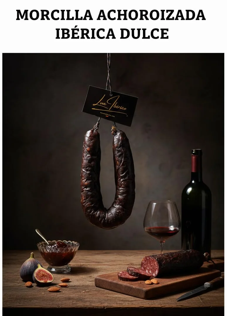 Morcilla Achorizada Ibérica DULCE 250g Embutido Tradicional Extremadura