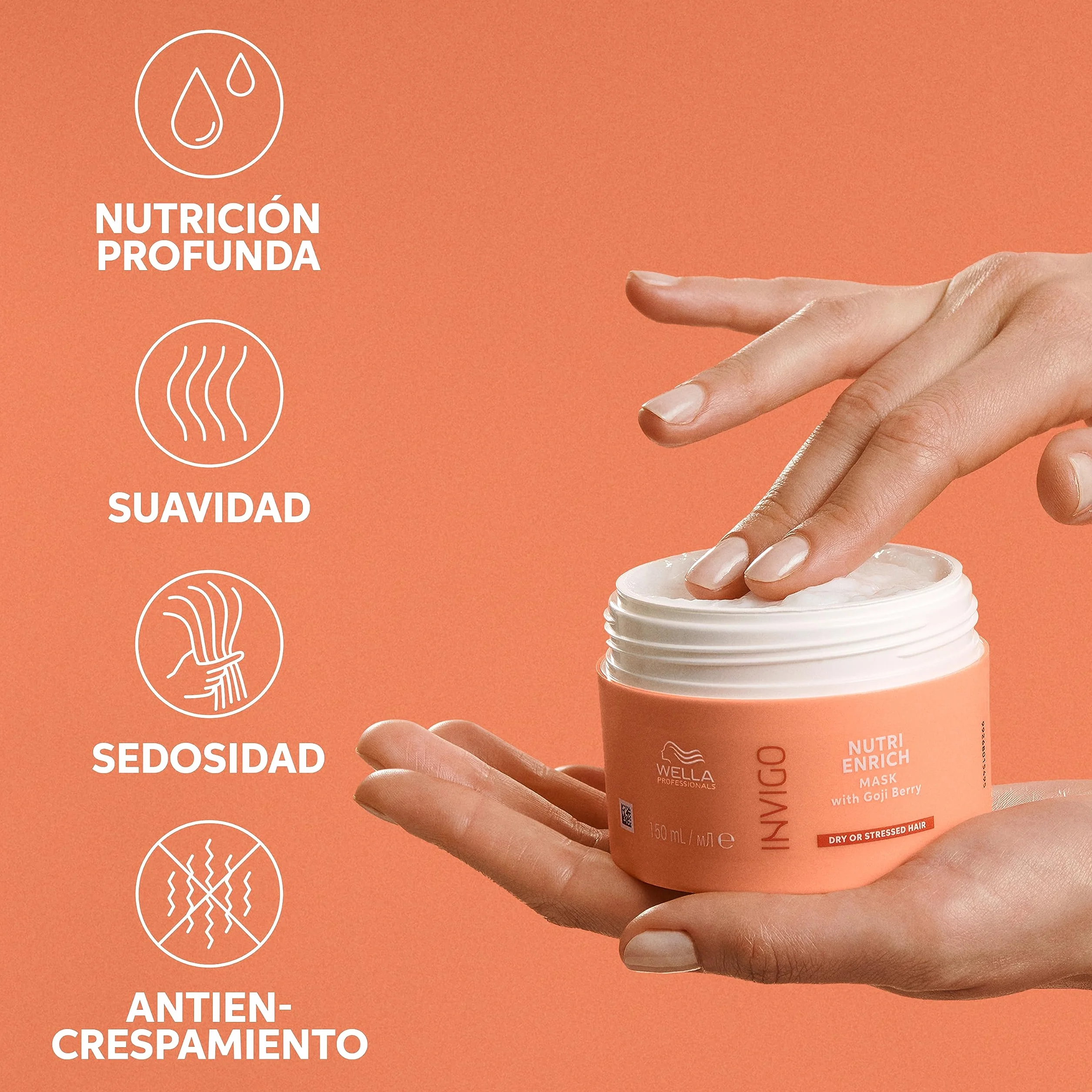 Wella Professionals Invigo Nutri-Enrich Mascarilla Nutrición e Hidratación Profunda Cabello Seco y Dañado Vitamina E