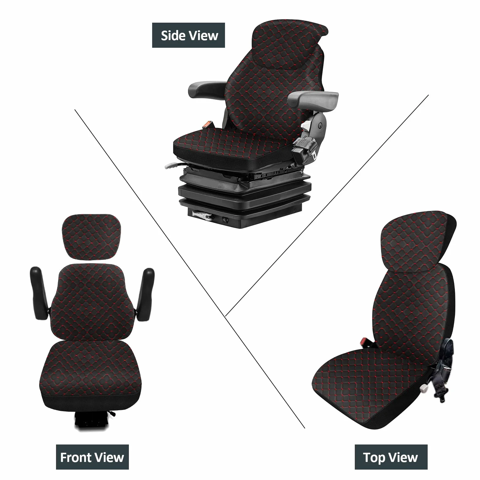Funda de Asiento de Tractor Resistente para Tractores de Gabinete con Reposacabezas, Funda de Asiento de Carretilla Elevadora