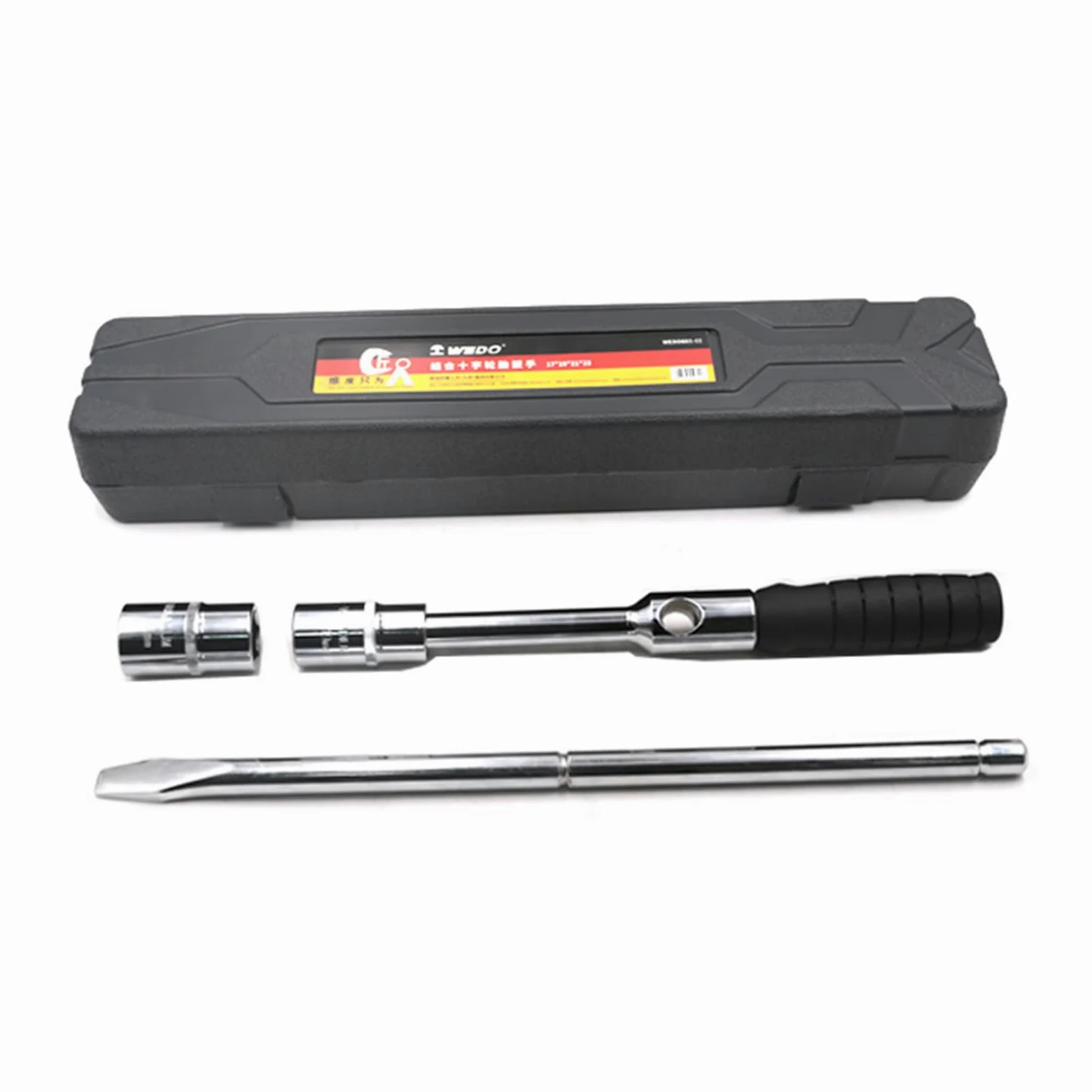 WEDO Juego de llaves deVaso para neumáticos cruzados,llave de lengüeta,llave de tuerca de rueda cruzada con funda de almacenamiento,tamaño 17mm/19mm,21mm/23mm,longitud 400mm,acero CR-V,herramientas