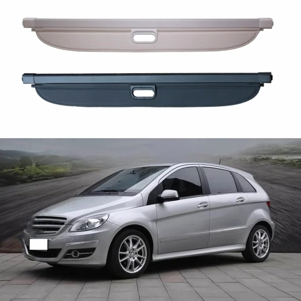 ZUMAHA Coche Cubiertas Carga Retráctil Maletero Trasero para Mercedes-Benz B Class W245 B180 B200 2008 2009 2010 2011 Multifunctional Cargo Protector Almacenamiento Accesorios,Blackstyle