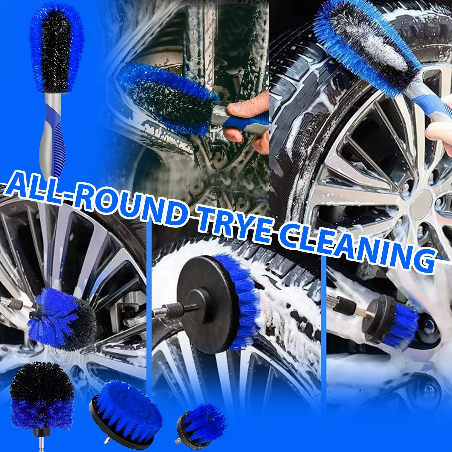 Kit de lavado de coche de 34 piezas, kit de limpieza de coche, juego de cepillos de taladro para detalles de automóviles, cera de coche, guante de lavado para coche, motocicleta, bicicleta, limpieza