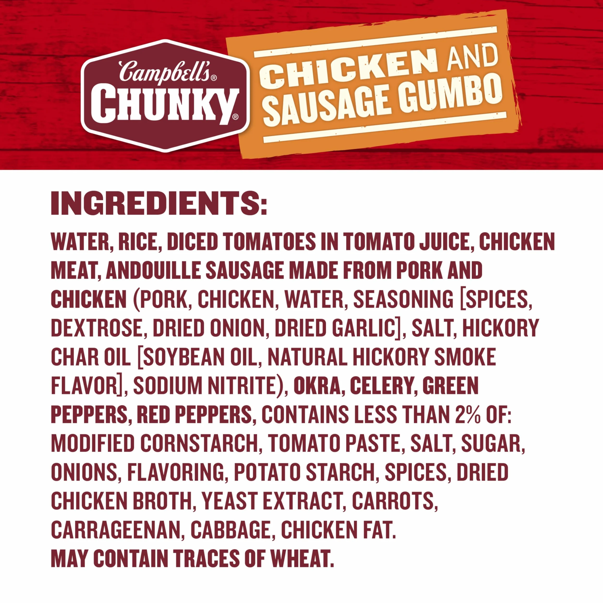 Campbell's Sopa gruesa gumbo pollo salchicha 3 latas 16 onzas