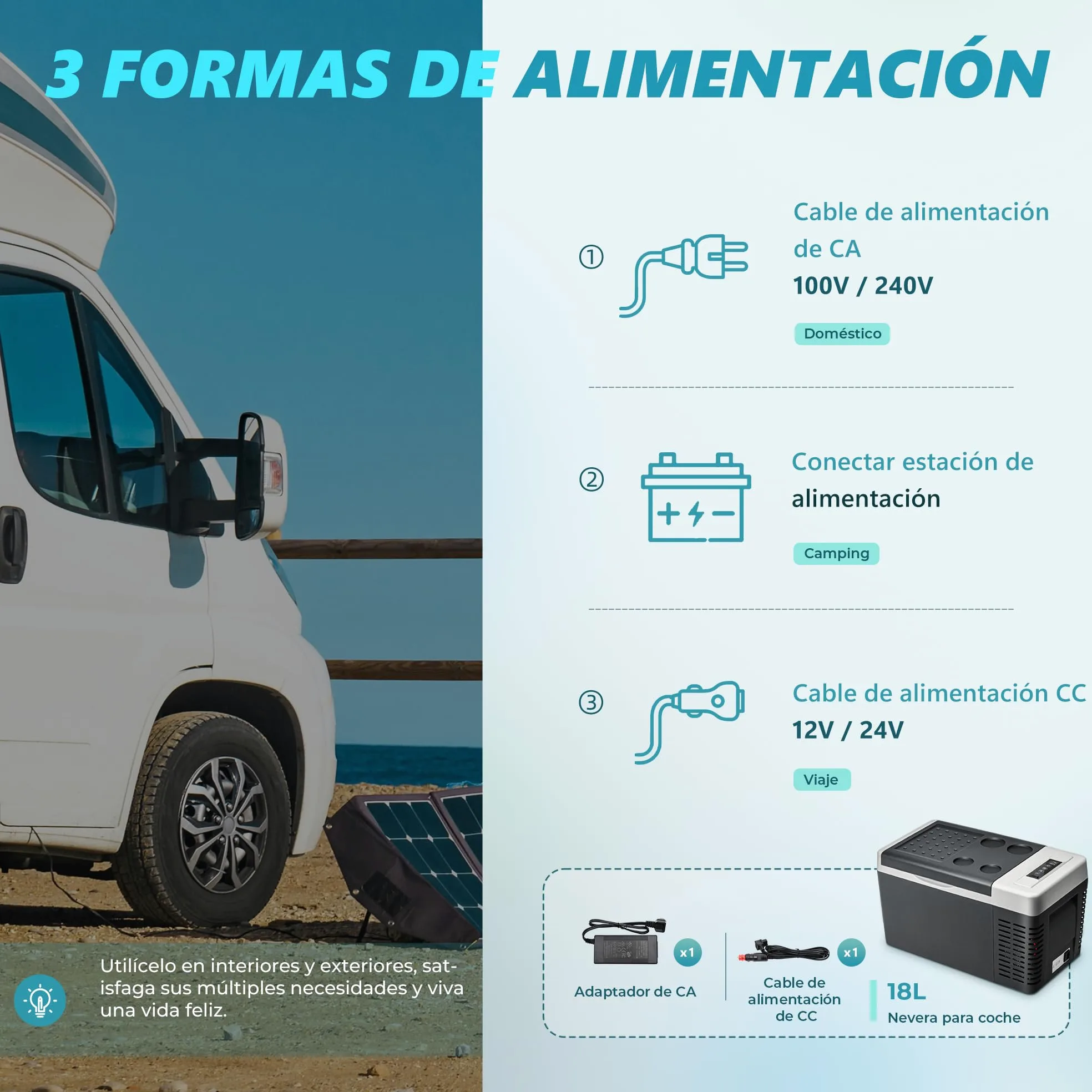 EUHOMY Compresor Nevera 18L Nevera Coche -20℃ ~ 20℃ Nevera Portátil 12/24V DC 100-240V AC Congelador Portátil con Control App WiFi para Camping, Viajes, Barco