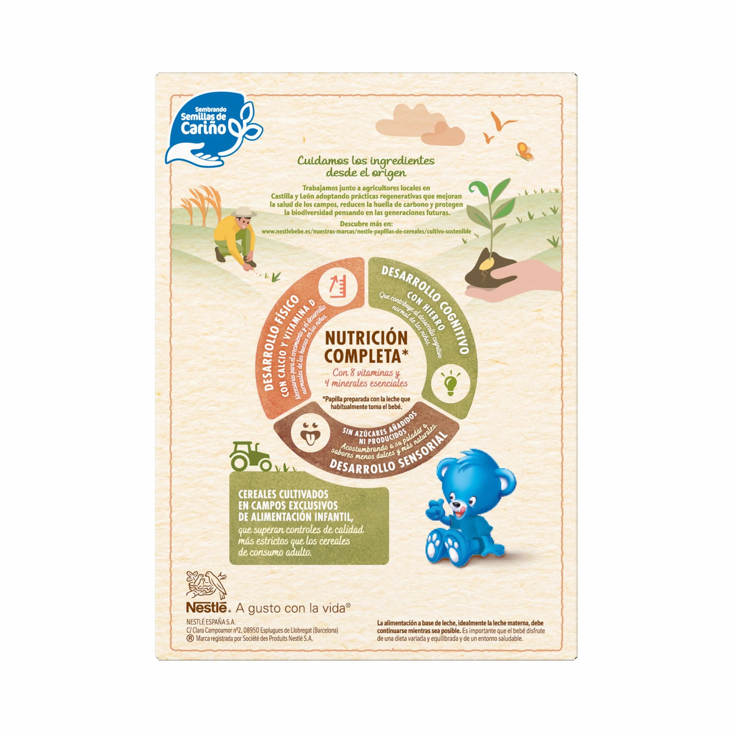 NESTLÉ Papilla 8 Cereales 330g sin azúcares añadidos pack de 8