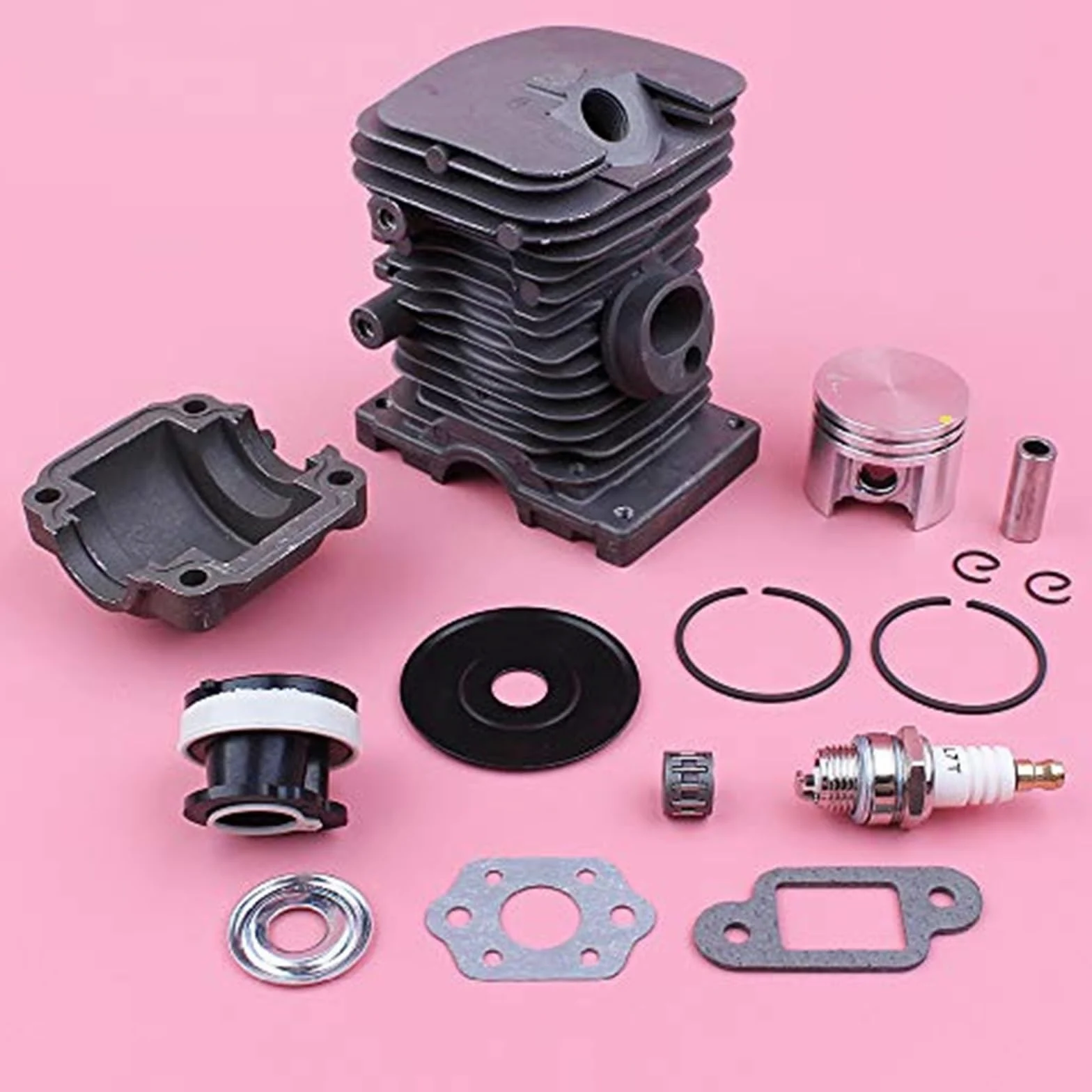 Junta de carburador colector de admisión, Kit de admisión de Bandeja de Motor de pistón de Cilindro de 38mm, for STIHL, Pieza de Herramienta de Repuesto de Motosierra MS180 018 MS 180