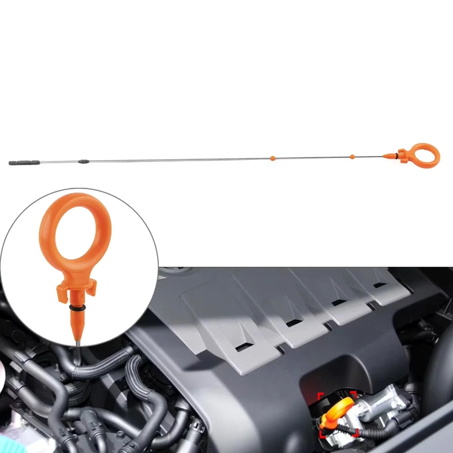Varilla nivel aceite motor Compatible Con Skoda Para Octavia 2004 2005 2006 2007 2008 1 Unidad De Varilla Medidora Automática Para Aceite Motor Transmisión 06F115611E