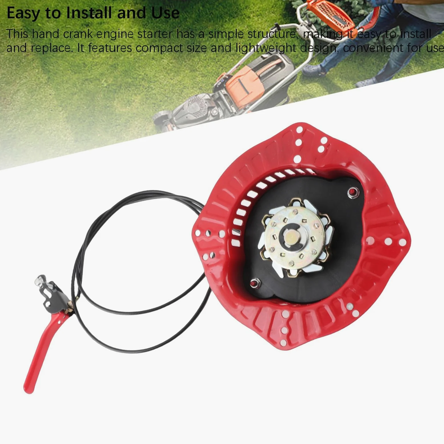 Topiky Conjunto de Arranque de Manivela Manual para 170F 173F 178F 186F 188F 192F 195F, Arrancador de Motor de Repuesto para Generadores Mini Cultivadores Maquinaria de Jardín Lavadoras de Autos
