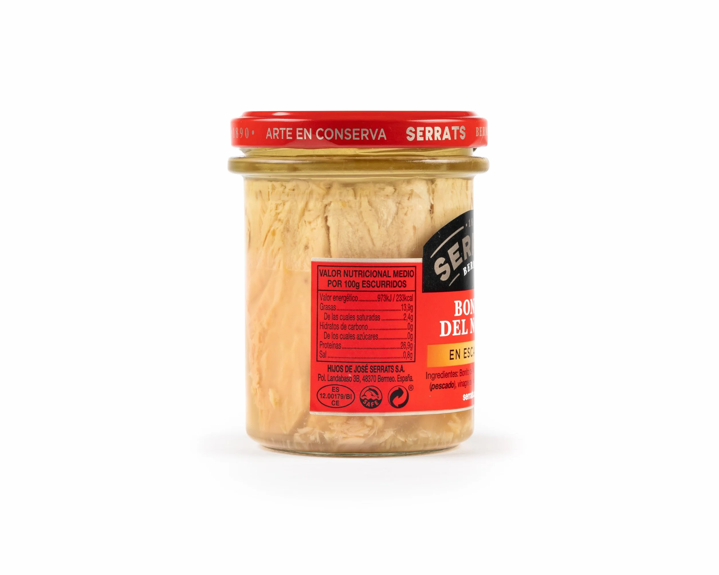 Bonito del Norte en Escabeche Frasco 190g Conservas Serrats
