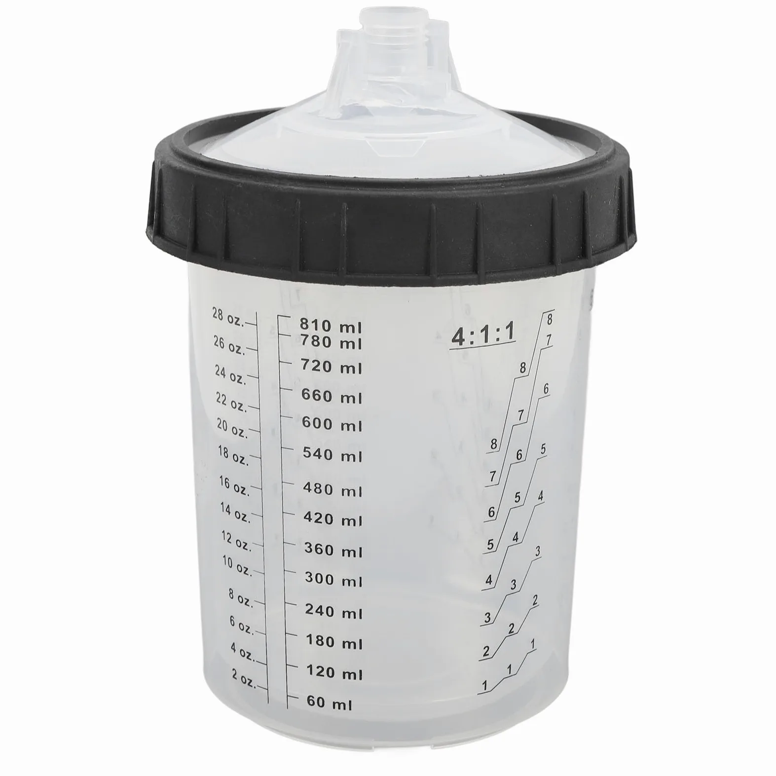 Generic Juego de Vasos Desechables para Mezclar Pintura en Aerosol, a Prueba de Fugas, Multiusos, Evitan la Disolución de la Pintura, Vasos para Pulverizadores de para Automóviles (0-810ML/0-28OZ