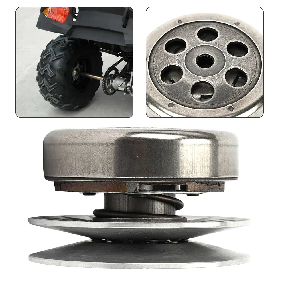 Polea conducida Embrague trasero Juego de embrague trasero Conjunto completo de embrague apto para LINHAI 250 Scooter Go Kart ATV 16T Spline