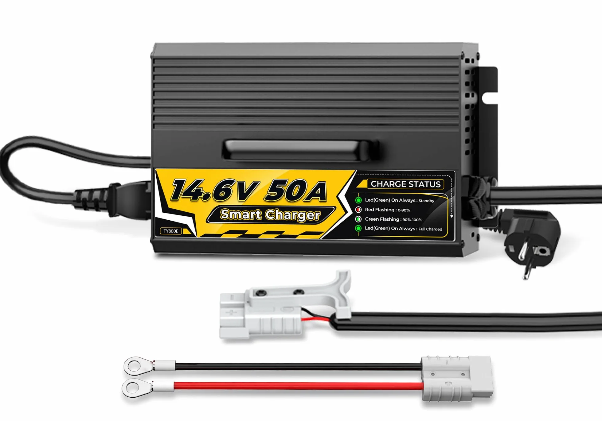 Cargador de Batería Litio 14,6V 50A para LiFePO4 12V (12,8V) con Protección Completa