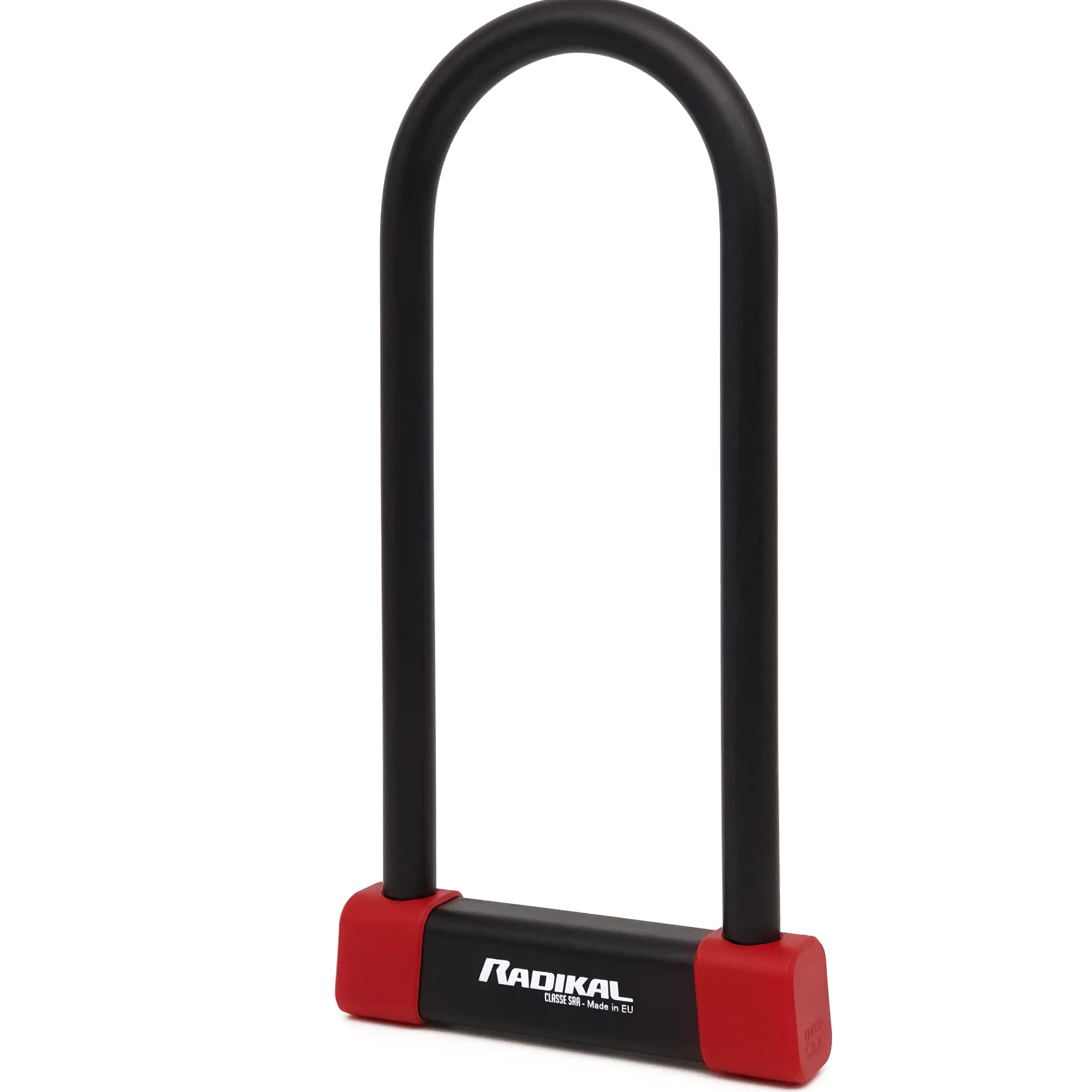 RADIKAL RK120310 Candado Moto U Premium Homologado SRA, 120x310mm Más Opciones Bloqueo, Arco ø18mm Acero Cementado Revestido de Doble Cierre, Cerradura Antirrobo U Lock Scooter, Bici Eléctrica