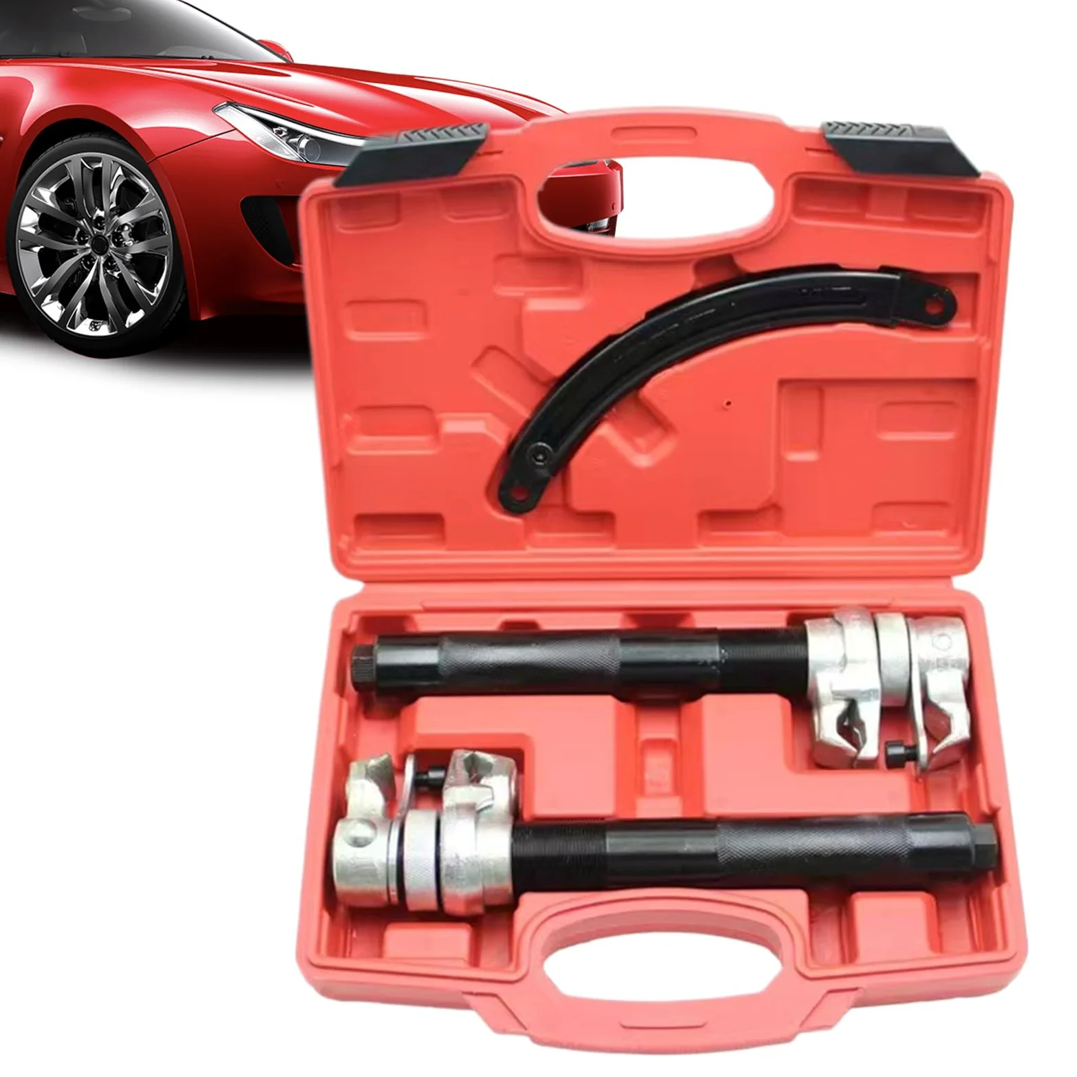 Compresor De Muelles Para Amortiguadores Juego de Compresores de Muelles | Herramientas Con Bloqueo De Seguridad Para Suspensión De Automóvil Moto Y Remolque