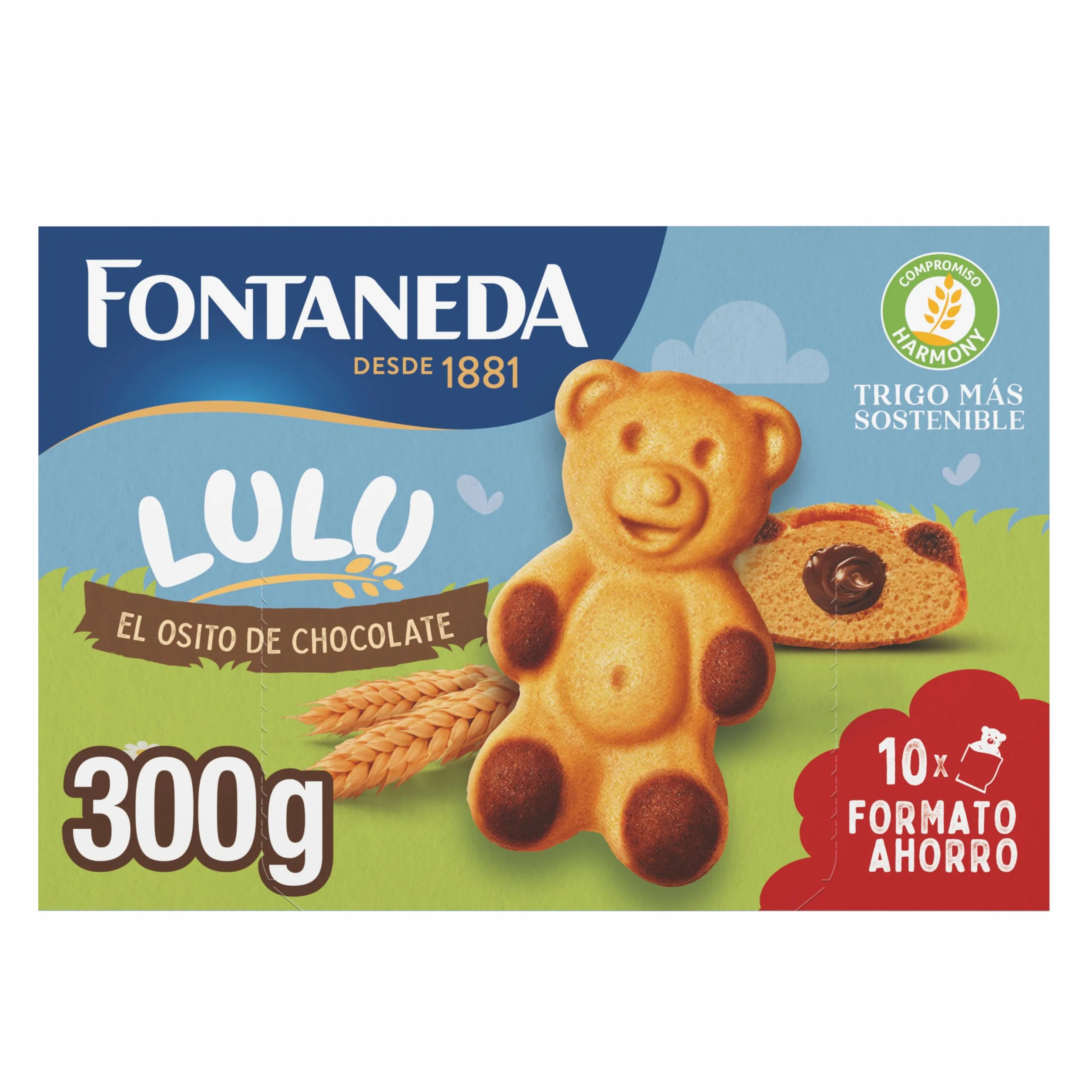 Fontaneda Osito Lulu Bizcochos Rellenos de Chocolate 300 g