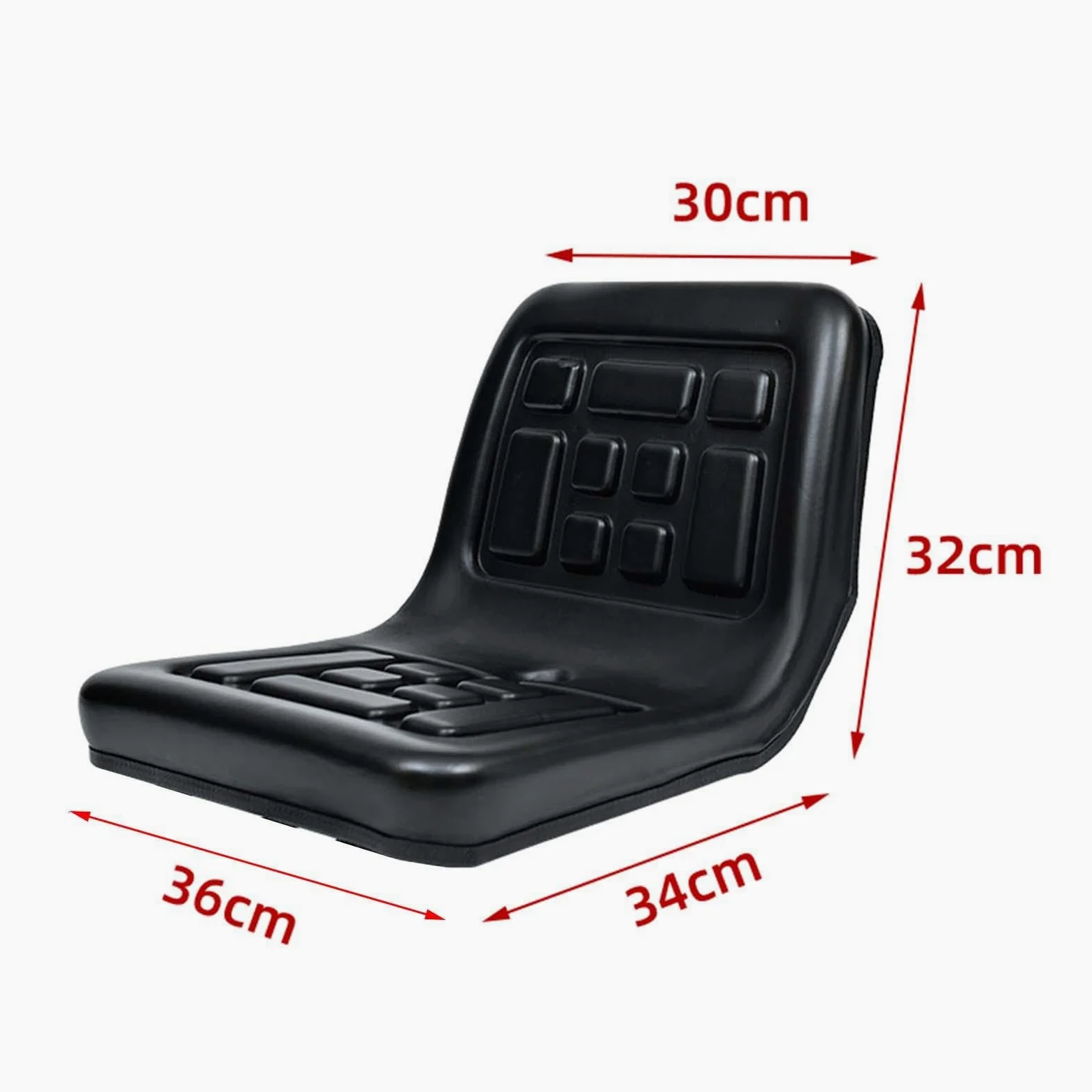 Asiento para Tractores Asiento Maquinaria Agrícola Asiento Universal Cosechadora con Acolchado Grueso de Cuero Pu Fácil de Colocar Y Limpiar Adecuado, Modelo de soporte