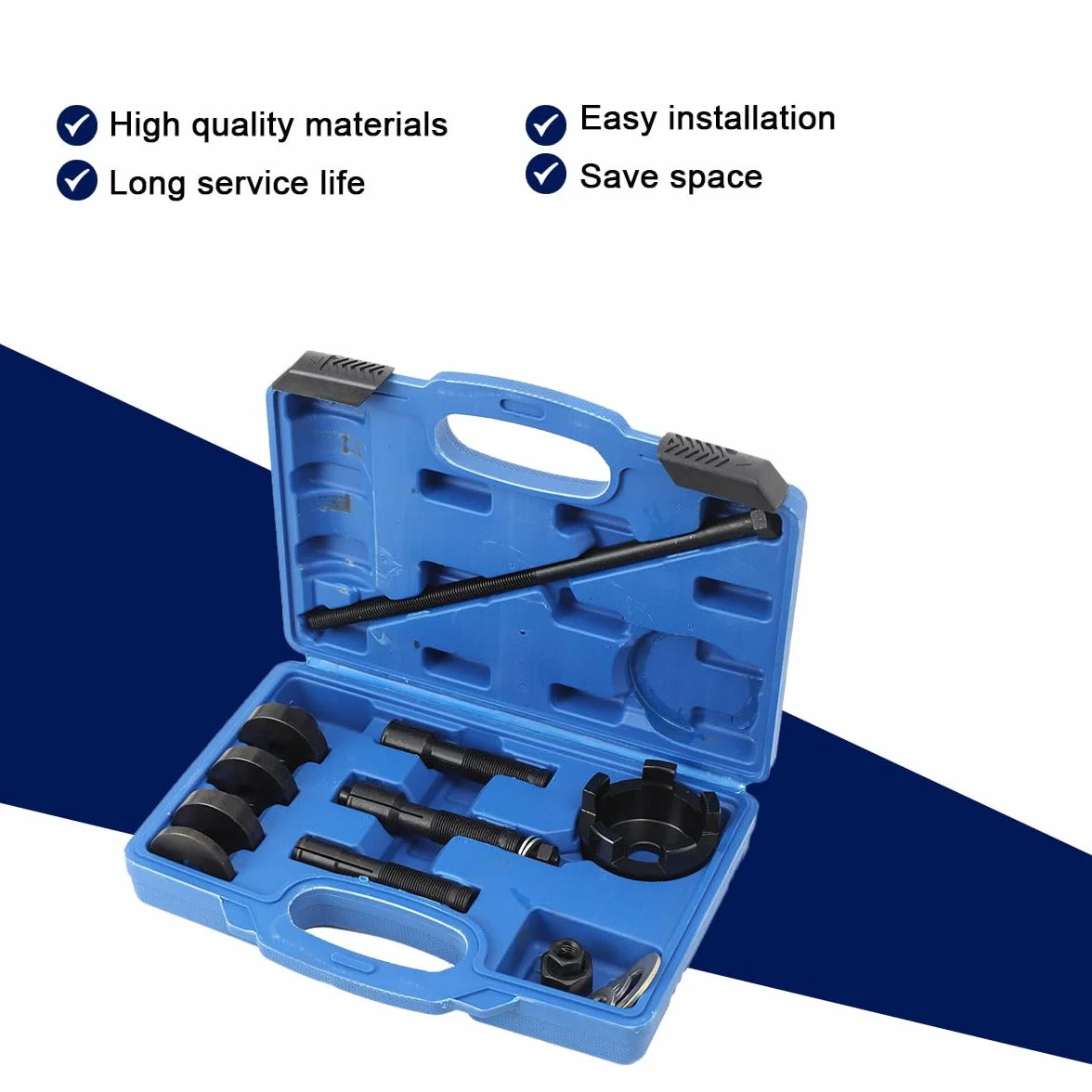Juego de herramientas para rodamientos de rueda de motocicleta, instalador + extractor de herramientas, extractor de rodamientos de rueda para quitar motocicletas, montaje y desmontaje