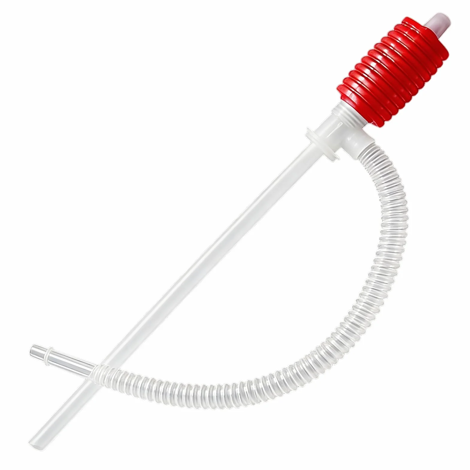 Bomba de Sifón Manual, Bomba Manual para Líquidos de Trasvase, Extractor de Combustible, Diesel, Agua, Aceite y Solventes, Sifón Manual para Transferencia de Combustible, Ideal para Coche, Moto