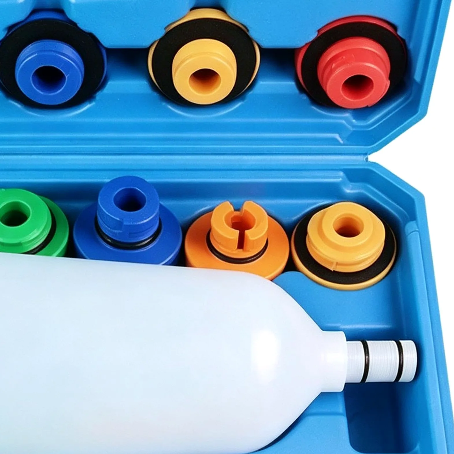 Embudo Para Auto 16 piezas juego de embudo con purga flexible, llenador y | Kit llenado refrigerante radiador Para de enfriamiento del motor vehículos camiones SUV y autocaravanas