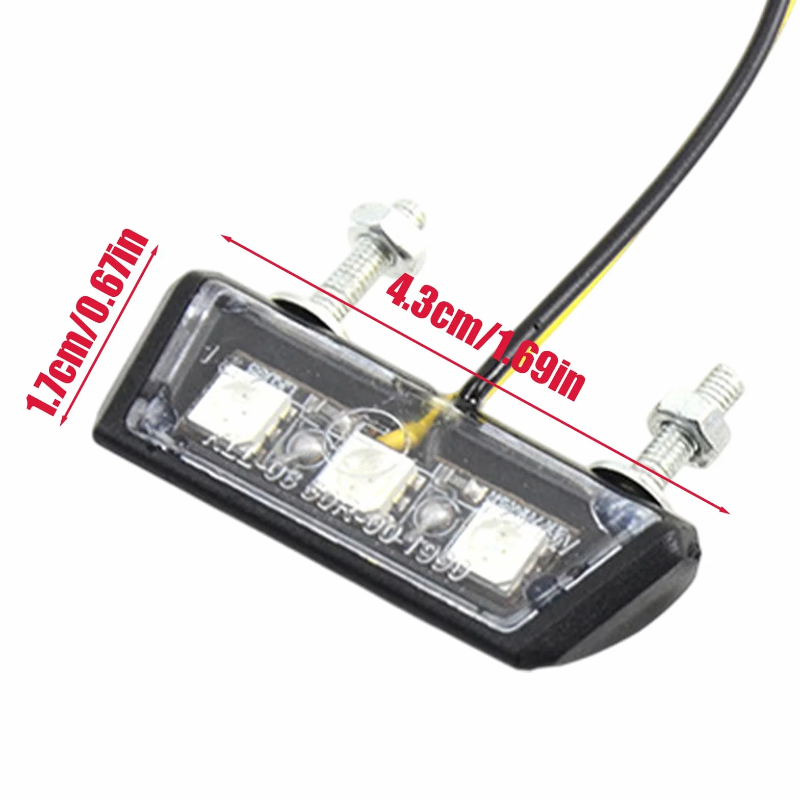 Luces LED para Motocicleta | Luz de Matrícula para Moto | Luz Trasera Desmontable Antivibraciones Impermeable Para Uso Urbano