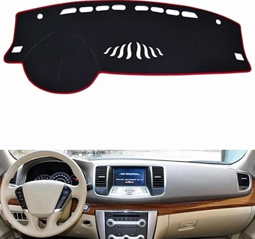 Alfombrilla Protectora para Salpicadero De Coche para Ni-ssan Teana J32 2008-2013 LHD,Alfombrilla Anti-UV para Salpicadero Protector Antideslizante,Interiores para Consola Central