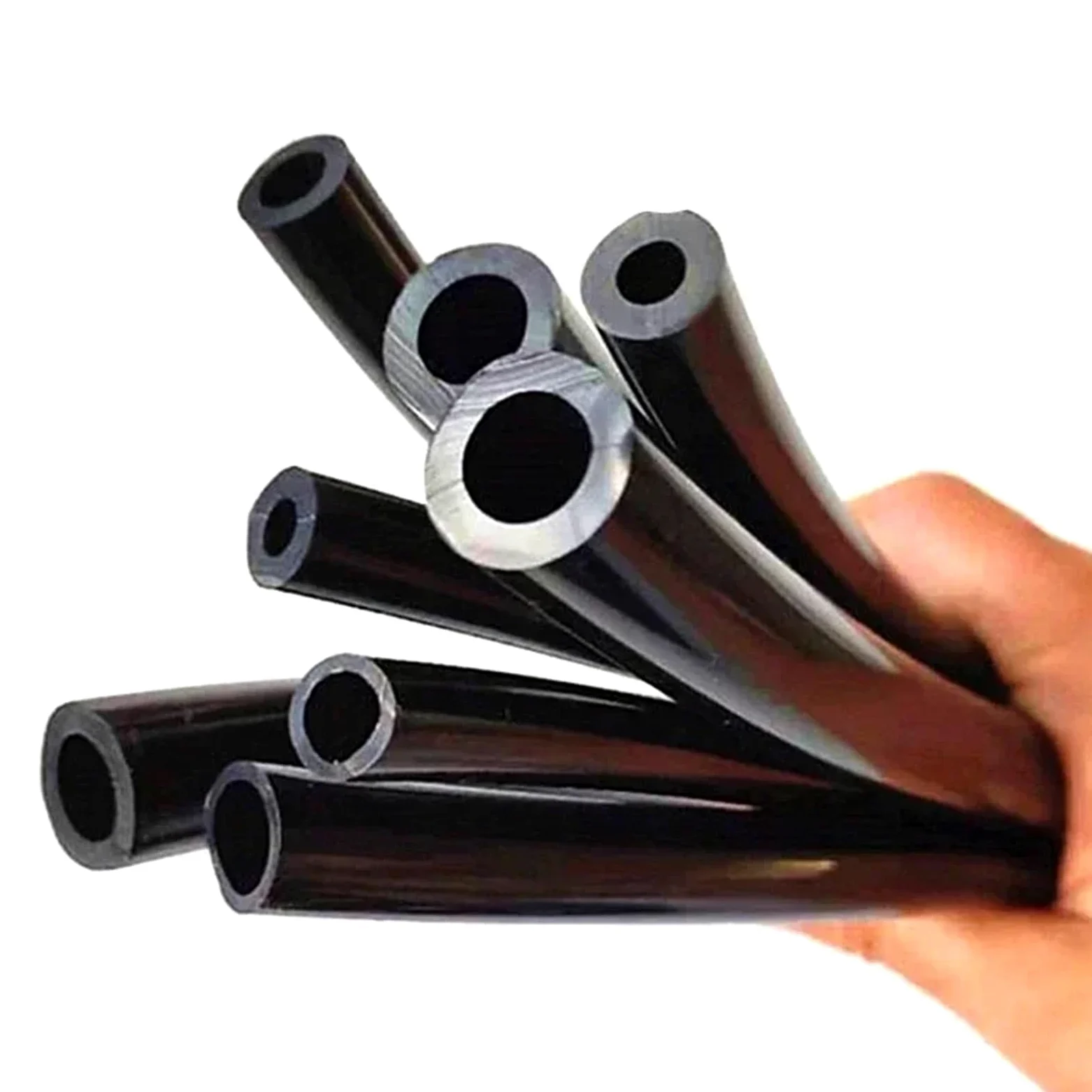 Tubo Gasolina Moto Juego de 1/3/5 metros de tubo de silicona negro flexible for bomba de aire de acuario, manguera de goma suave, resistente al calor, tubo for tanque de combustible de alta presión(5M