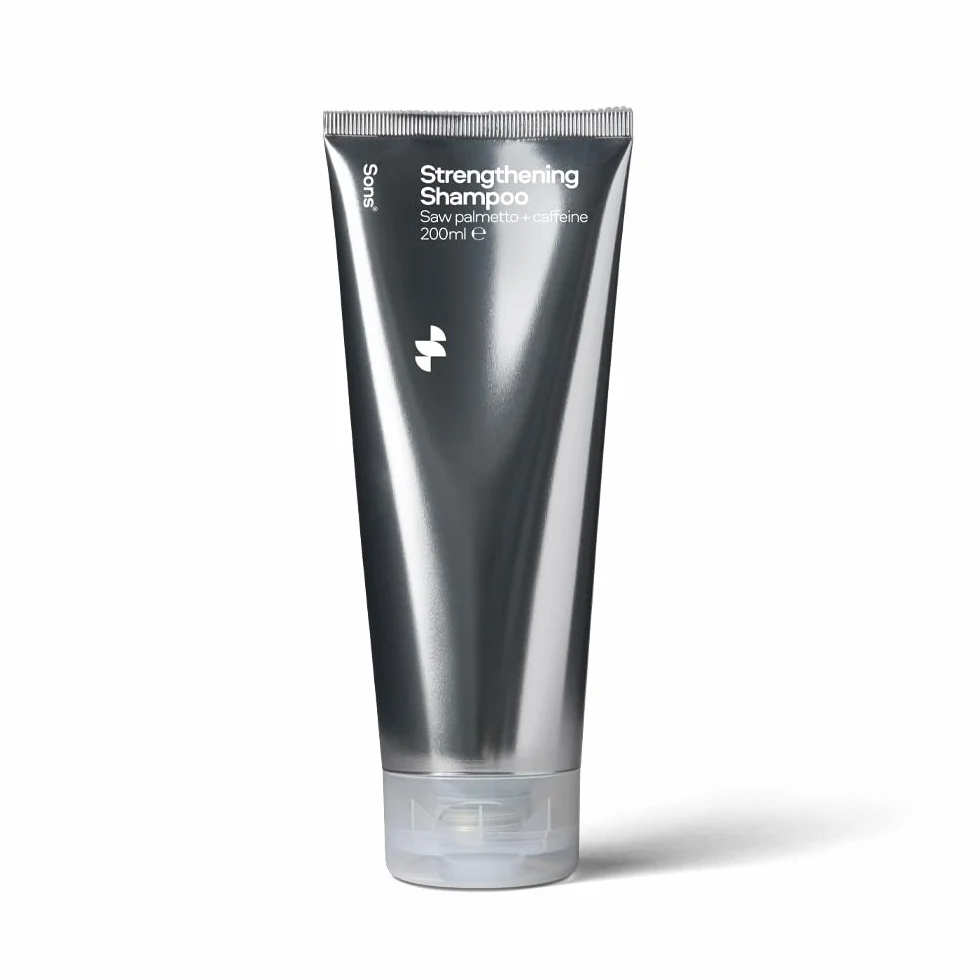 Sons Champú Crecimiento Cabello Hombres 200ml Bloqueador DHT Fórmula Engrosante Saw Palmetto Aceite Argán Cafeína Romero