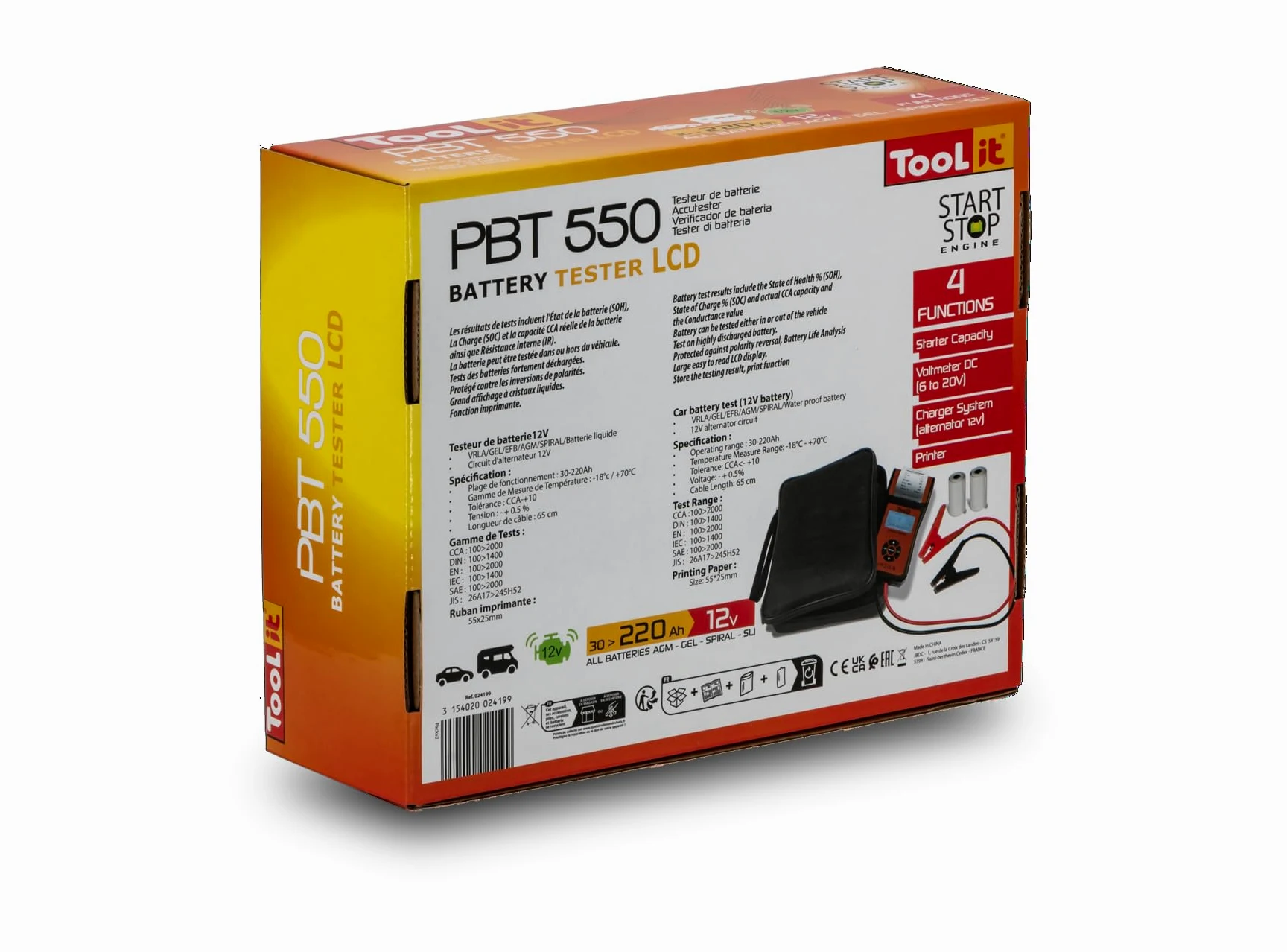 TOOL IT - Comprobador de batería PBT550