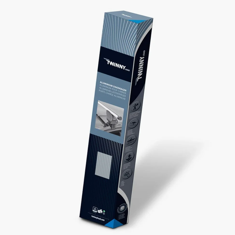 Twinny Load Juego de Barras de Techo de Aluminio A02 Semi Ajuste (para Coches sin Barras longitudinales)
