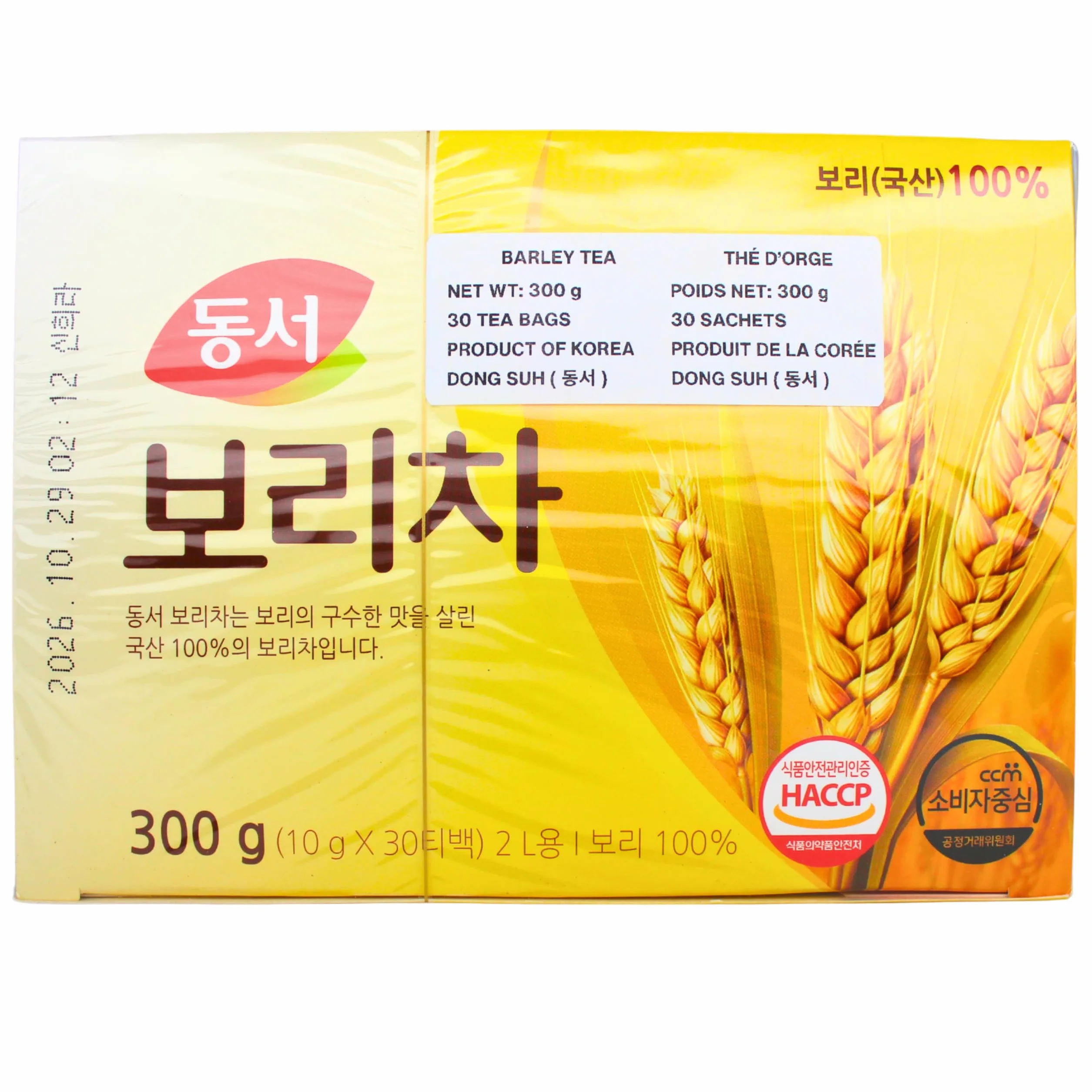 Dongsuh Roasted Barley Tea, 10g x 30 bags