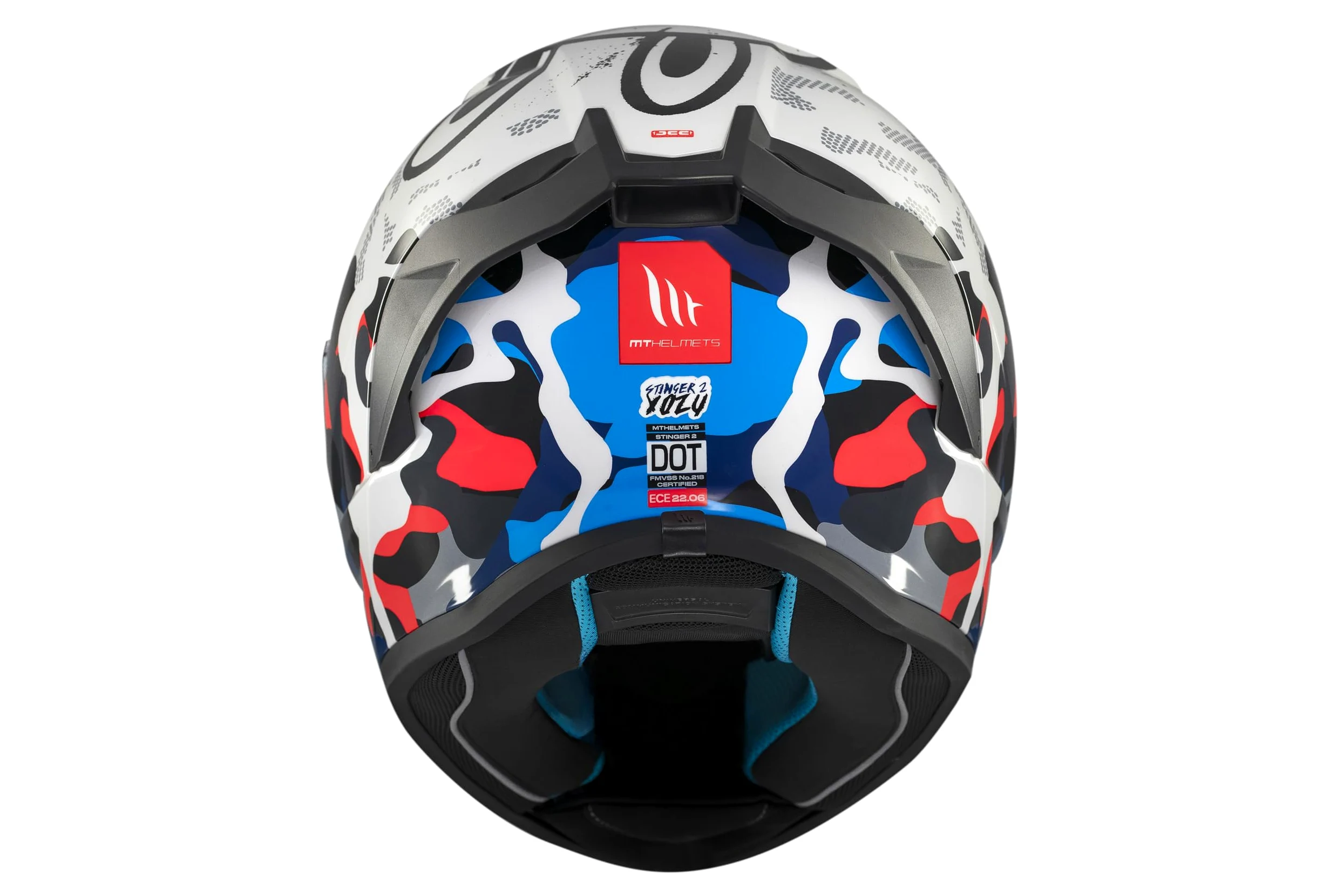 MT Helmets Stinger 2 – Casco Moto Integral Deportivo con Pantalla Antivaho Compatible con Pinlock, Visor Solar Full Vision, Interior Lavable y Calota HIRP | Homologado ECE 22.06 & DOT