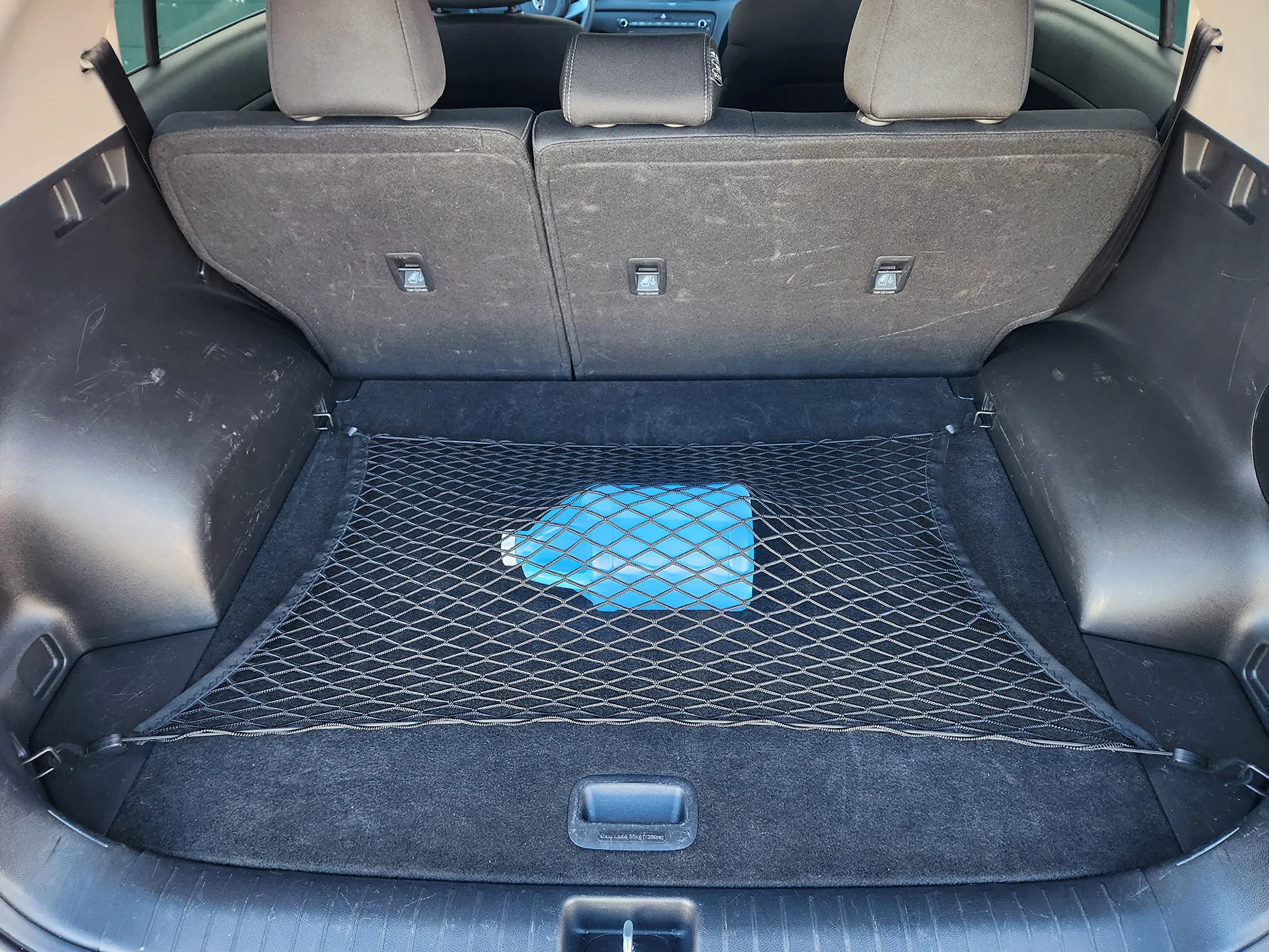 Red de Carga de Malla elástica Estilo Piso para Kia Sportage 2017-2022 - Organizadores y Almacenamiento de Maletero Premium - Red de Equipaje para Crossover