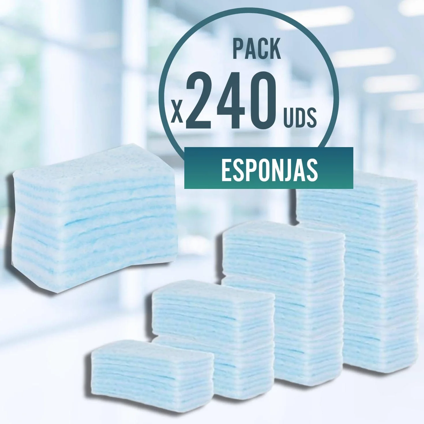 OrtoPrime 240 Esponjas Jabonosas Desechables Hipoalergénicas Suaves - Toallitas Jabonosas para Bebes Niños y Adultos