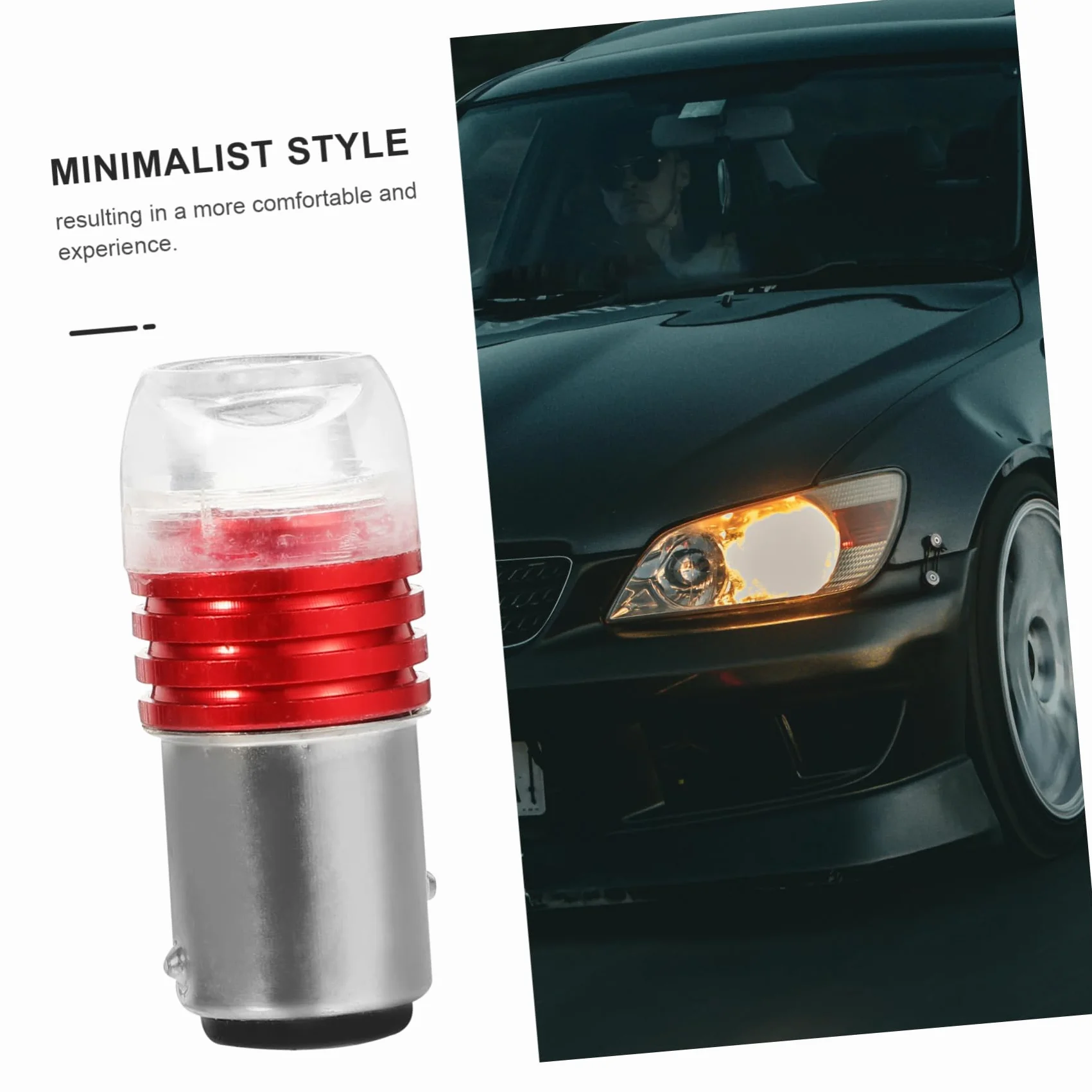 Bombillas LED Traseras Rojas para Motocicleta Eléctrica 12v 3w, Aleación de Aluminio y Vidrio, Excelente Visibilidad y Rendimiento Fiable, Paquete de 2 Unidades