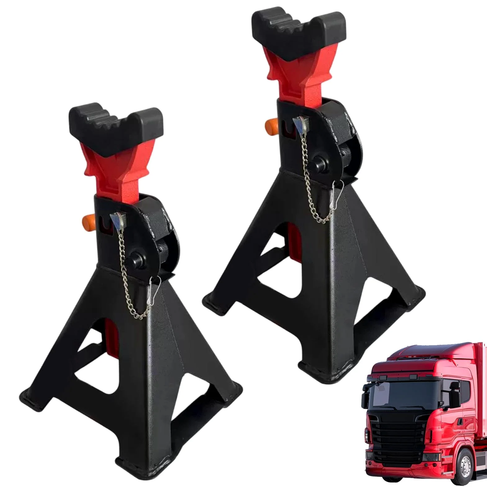Caballetes 3 Toneladas Soporte de Gato Ajustable en Altura 3 y 6 t Trabajo | Soportes De Sujeción Ajustables Para Remolques Camiones Vehículos Automoción SUV Motocicletas Garaje
