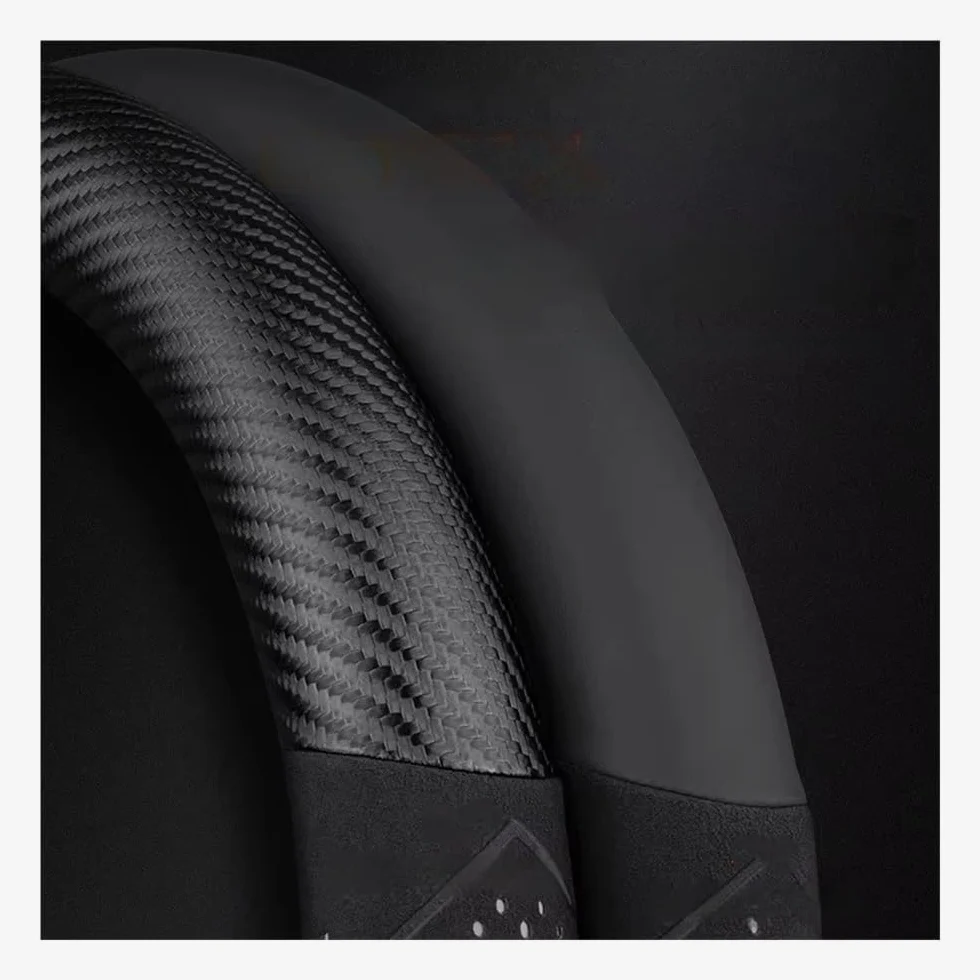 Funda Volante Coche Funda de Gamuza Fibra Carbono para Volante Coche Accesorios para Mazda 3 5 6 para Axela para Atenza CX30 CX5 CX8 CX9 MX5 RX7 BT50